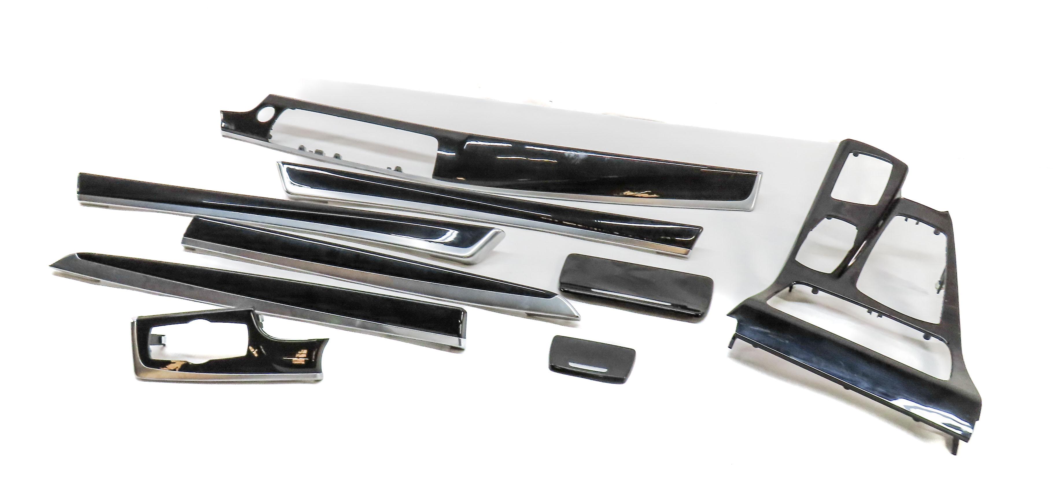 2011 BMW 535i (F10) FRONT REAR LEFT RIGHT DOOR DASH CONSOLE ASH WOOD TRIM SET 9 — exact item pictured