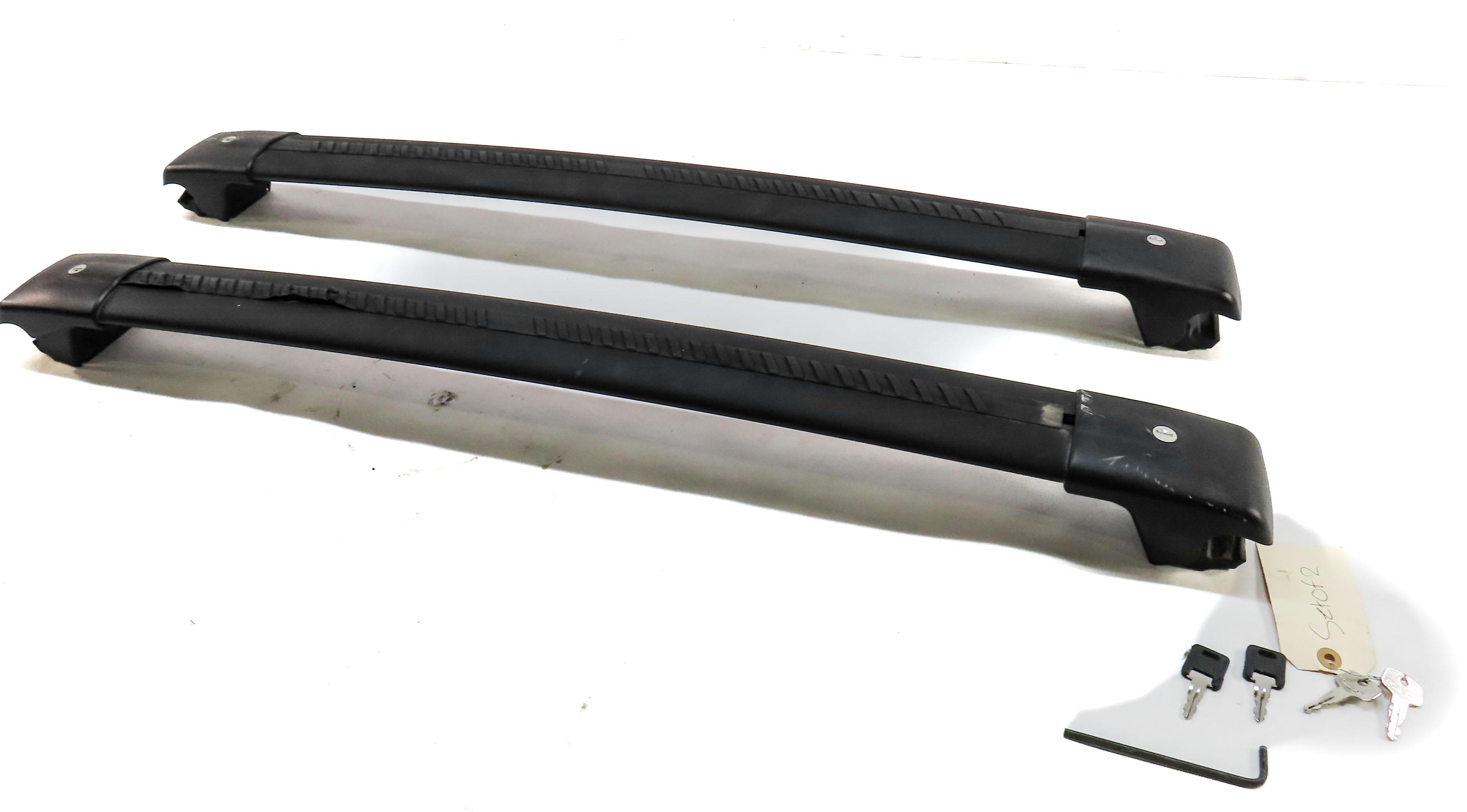 2008 MERCEDES GL450 (X164) LUGGAGE ROOF RACK (SIDE-TO-SIDE) SET 2 w/ KEYS — exact item pictured