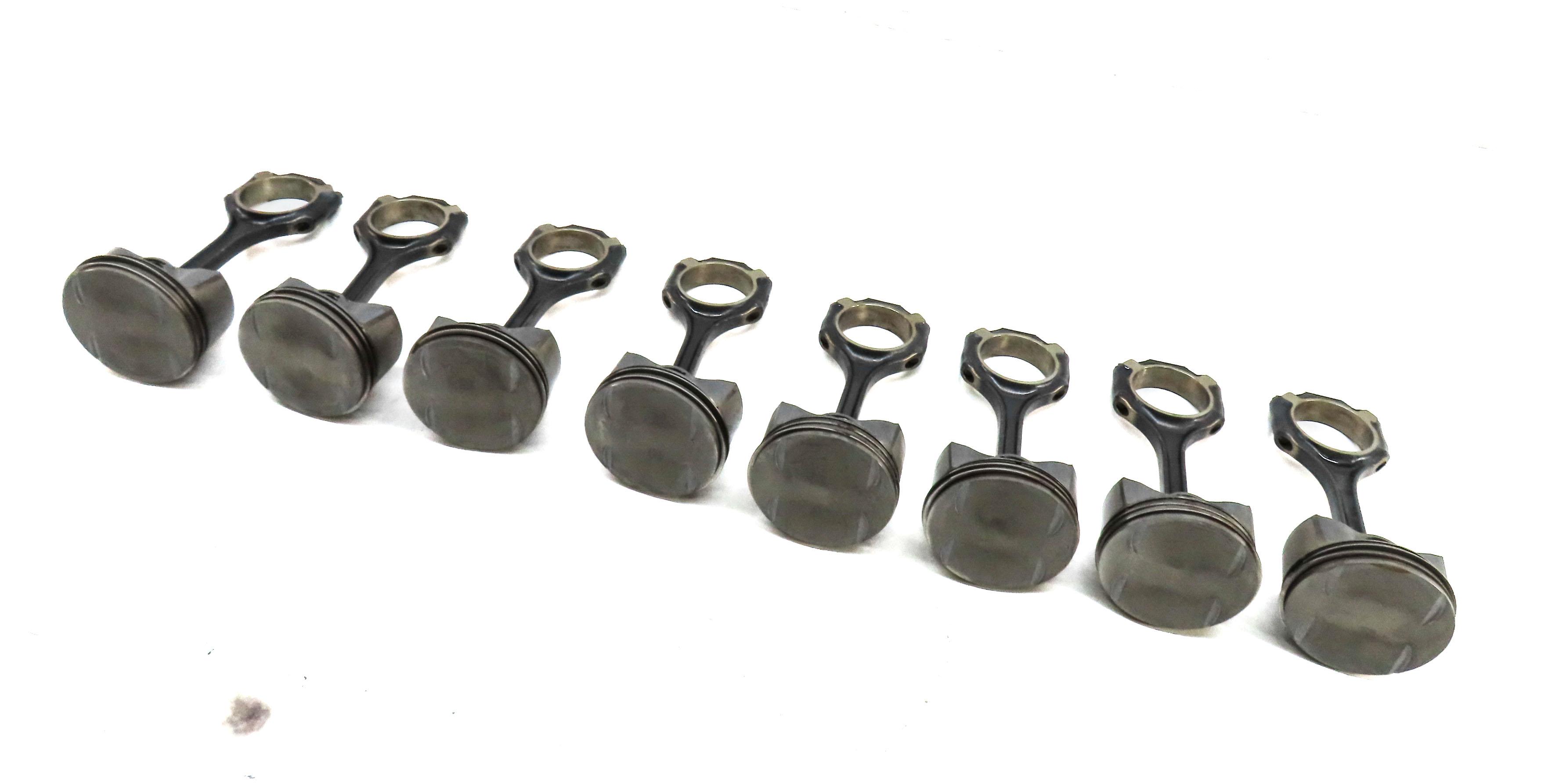 2006-2012 MB C E GL ML CLK R CLASS 4.6L M273 ENGINE PISTON & CONNECTING ROD SET8 — exact item pictured