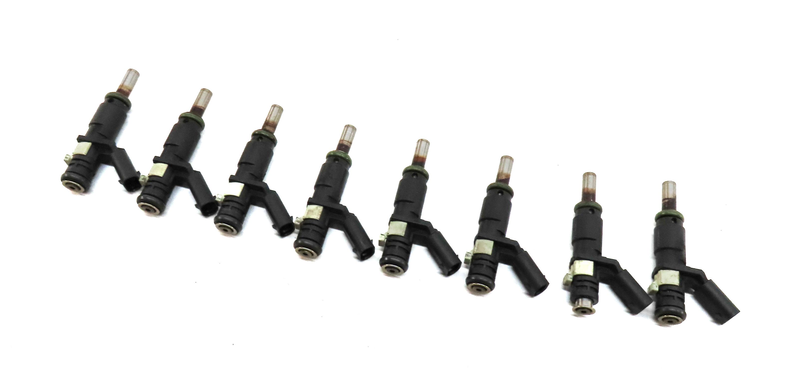 06-12 MERCEDES C E G GL ML S SL (W204 W212 W221 W164 X164) FUEL INJECTOR SET 8 — exact item pictured