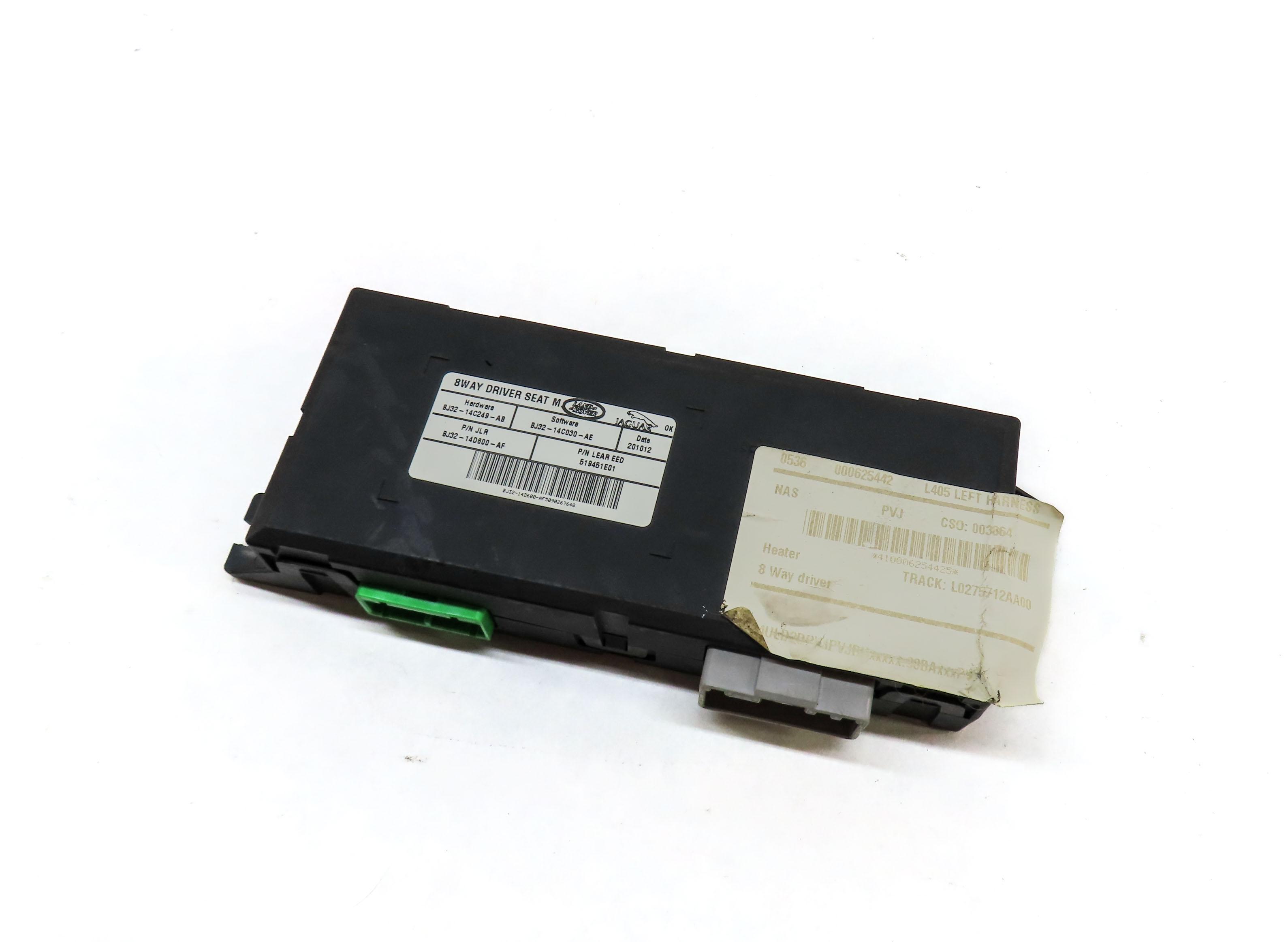 2013 LAND RANGE ROVER (L405) FRONT LEFT DRIVER SEAT CONTROL MODULE BJ3214C249AB — exact item pictured
