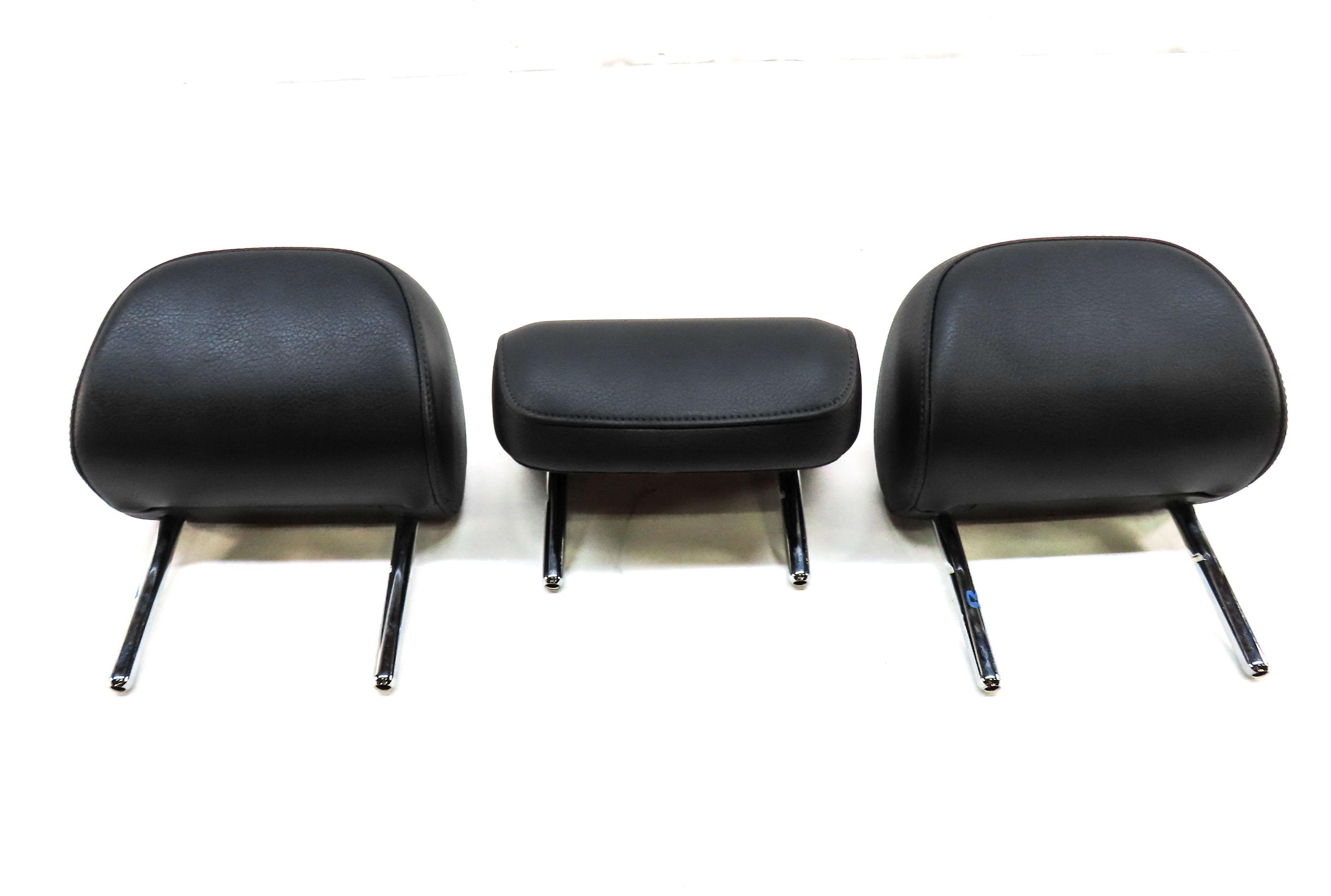 2015-2020 AUDI A3 (8V) REAR SEAT LEFT CENTER & RIGHT HEADREST SET-3 (BLACK) — exact item pictured