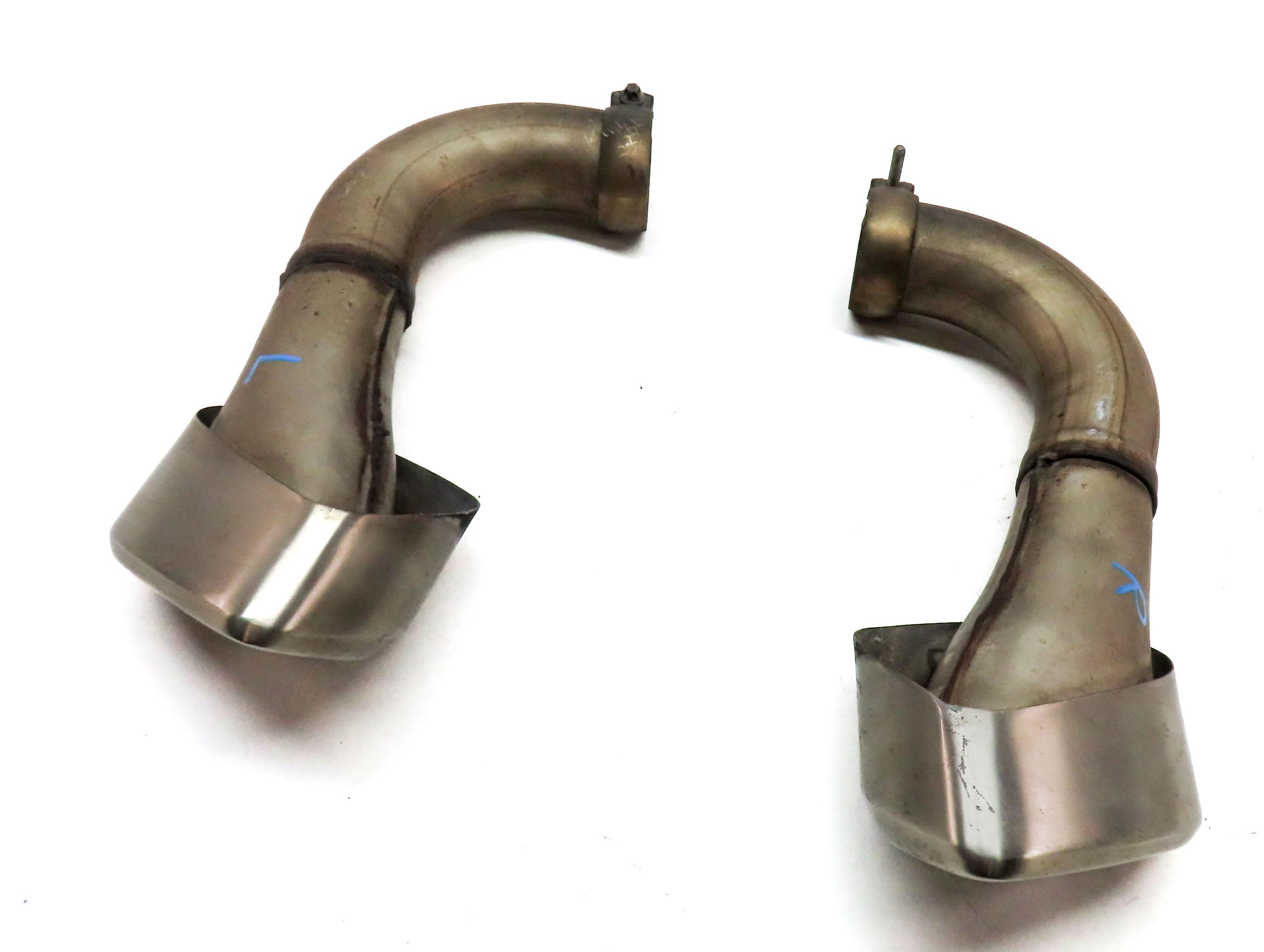 2009 PORSCHE CAYENNE (957) 3.6L VR6 ENGINE MUFFLER LEFT & RIGHT EXHAUST TIP SET2 — exact item pictured