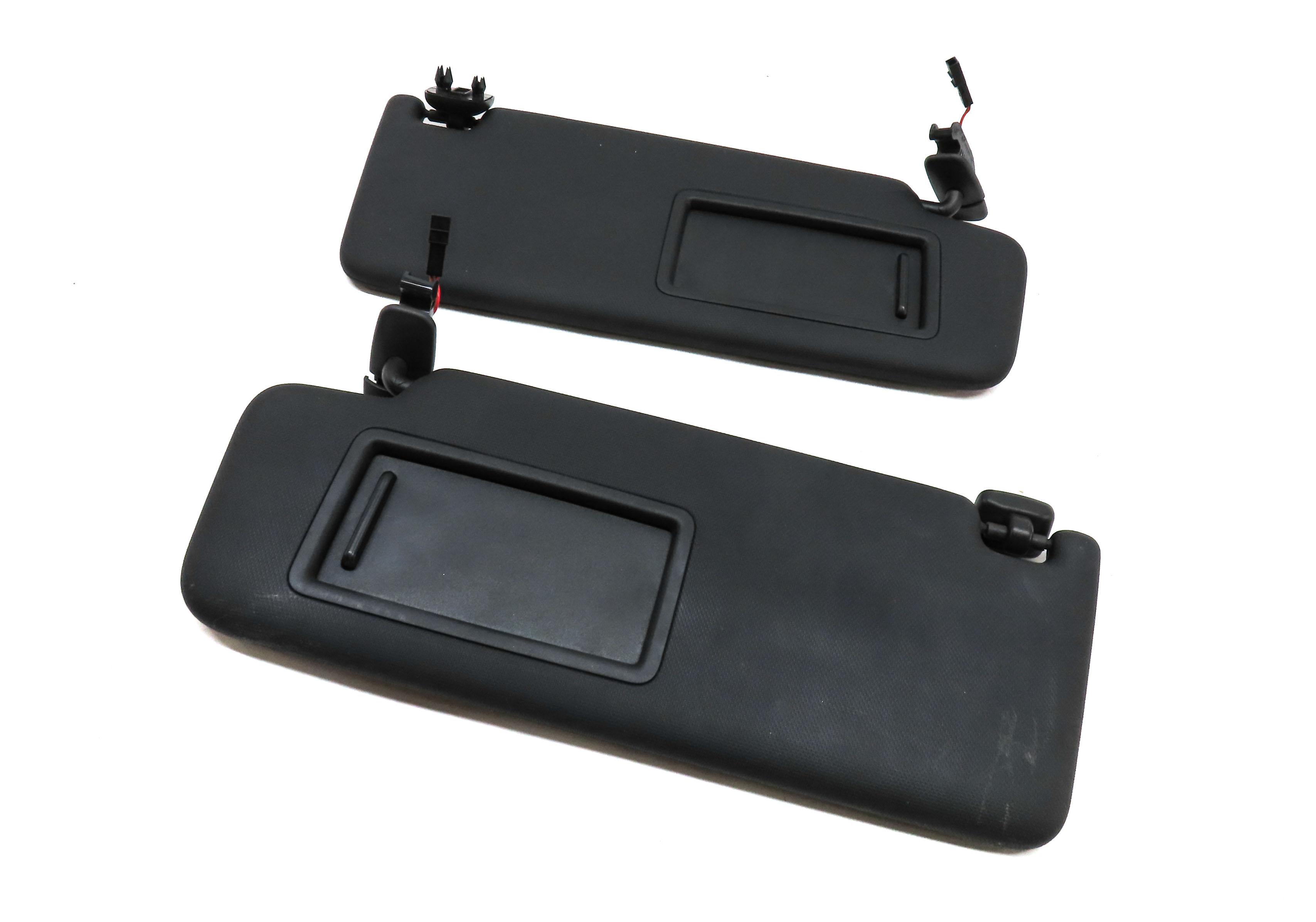 2017-2021 AUDI Q5 SQ5 (FY 80A) FRONT LEFT & RIGHT SUNVISOR SHADE SET-2 (BLACK) — exact item pictured
