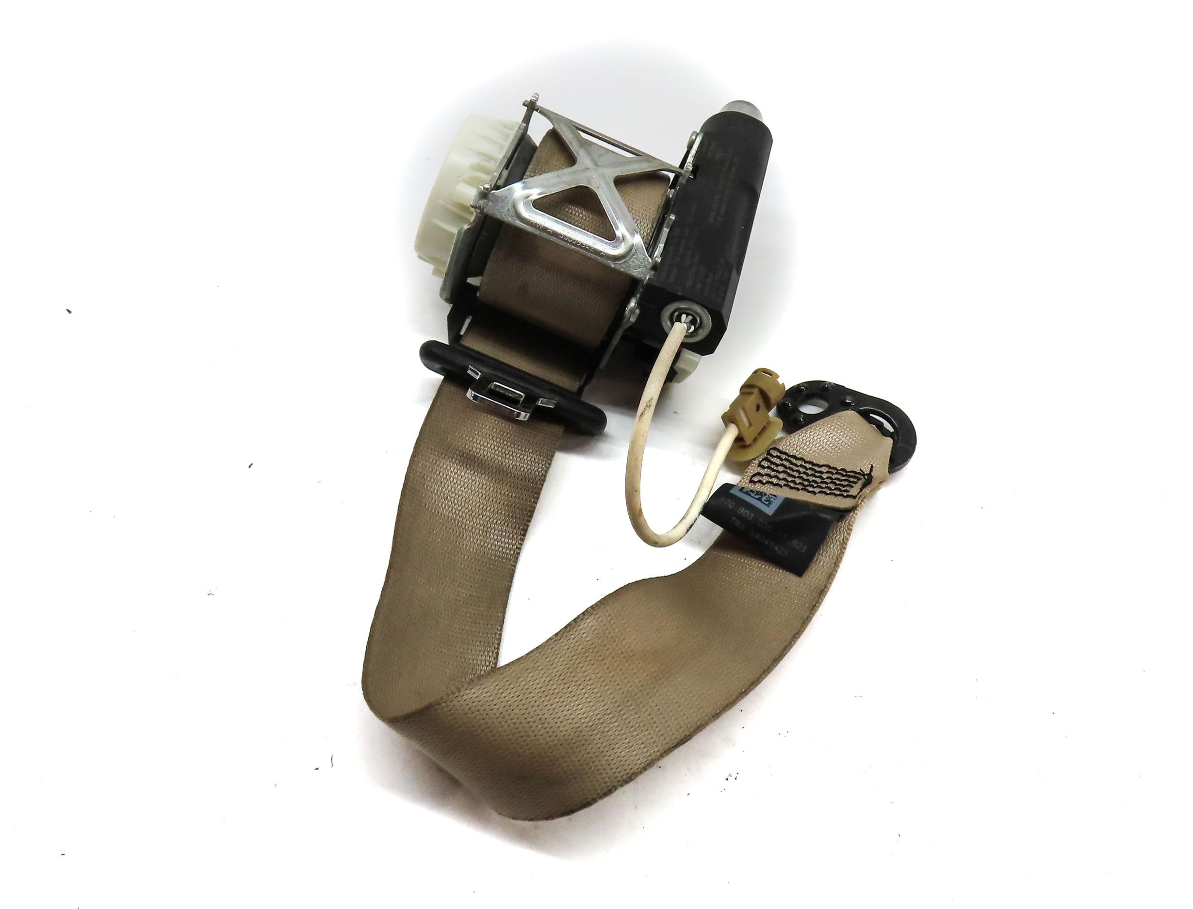2011 PORSCHE PANAMERA (958) REAR LEFT SEATBELT SEAT BELT RETRACTOR (BEIGE) — exact item pictured