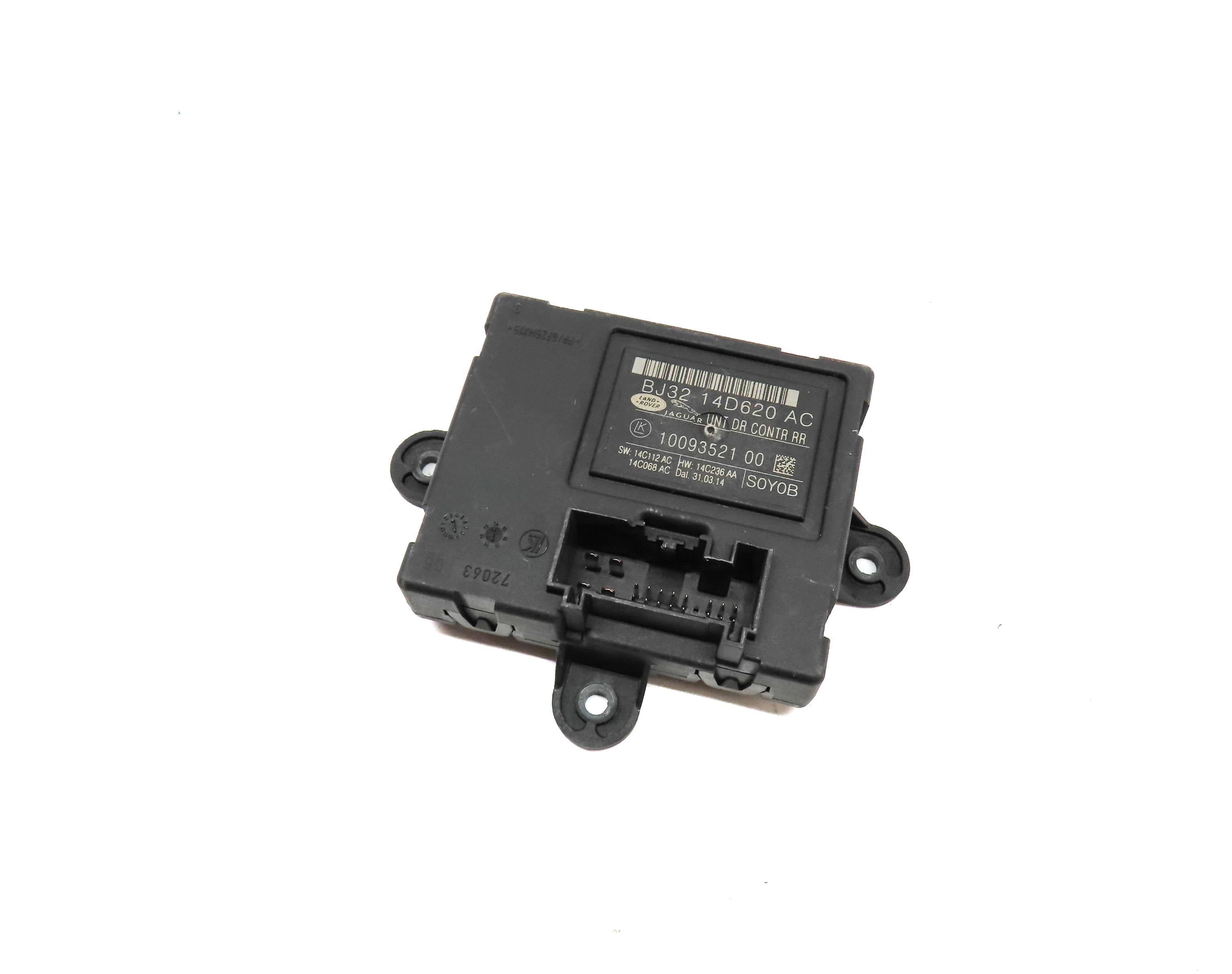 2014 LAND ROVER LR4 REAR LEFT DOOR CONTROL MODULE BJ32-14D620-AC — exact item pictured