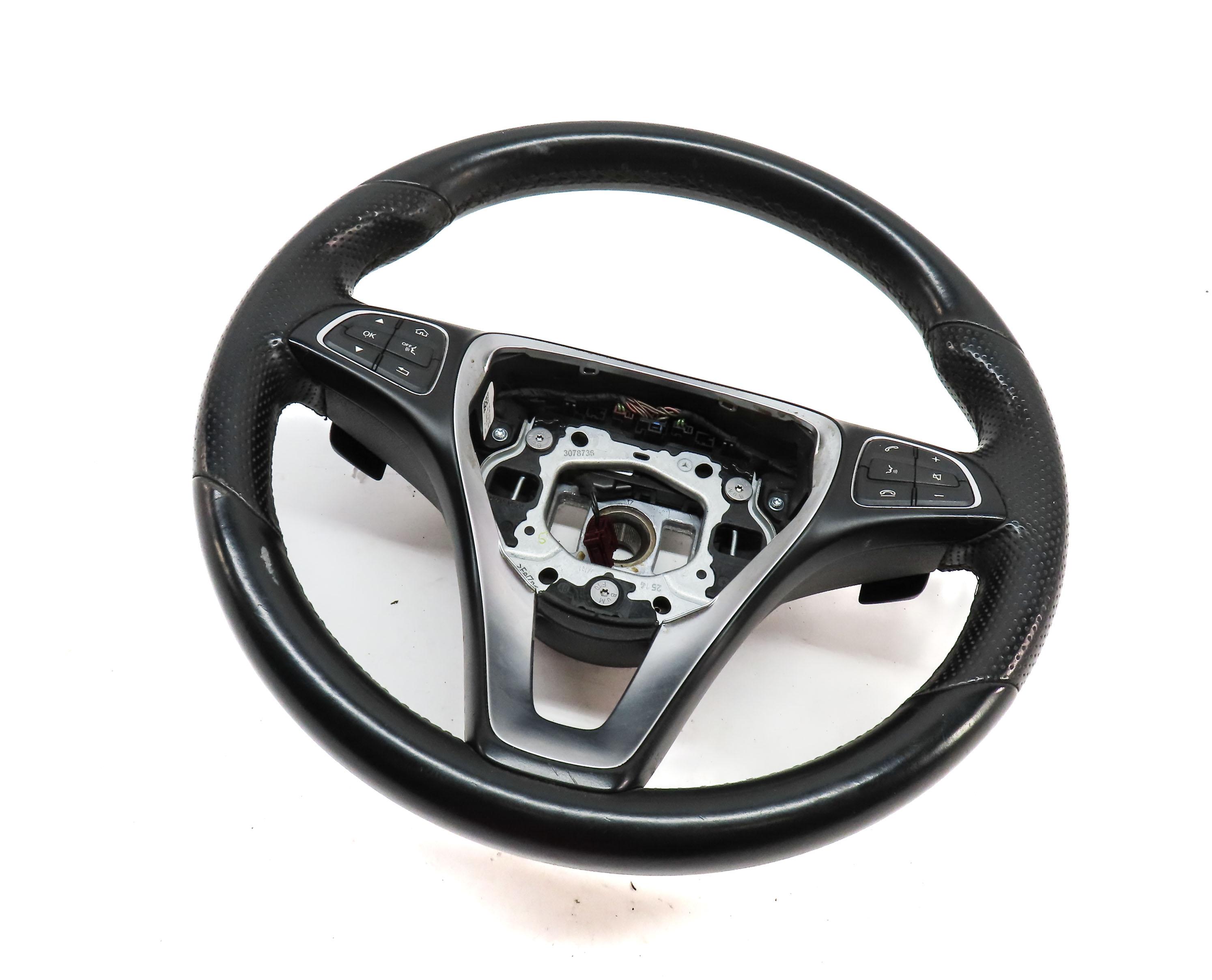 2015-2016 MERCEDES C-CLASS (W205) 3-SPOKE STEERING WHEEL SHIFT PADDLES (BLACK) — exact item pictured