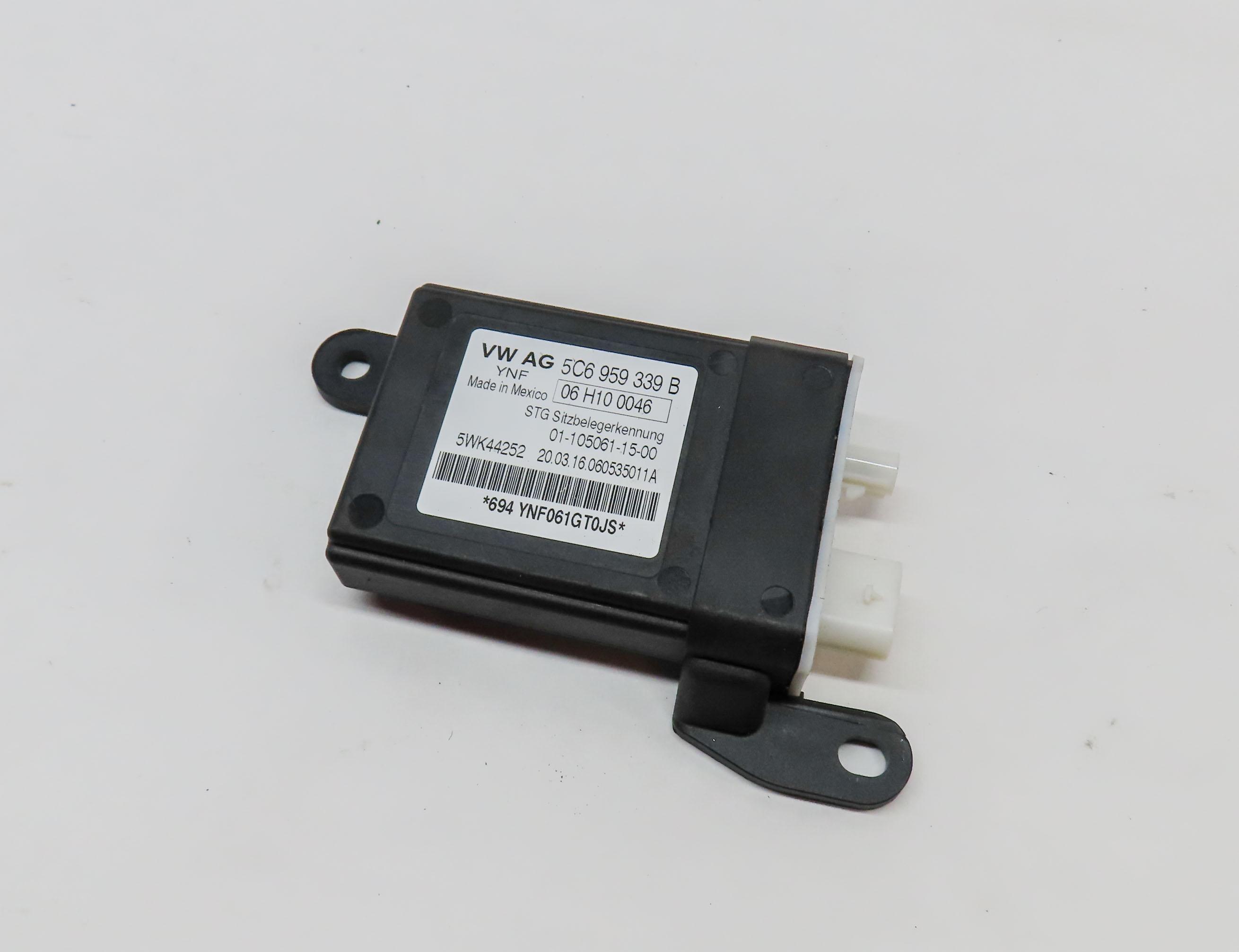 2012 AUDI A6 (C7) FRONT RIGHT PASSENGER SEAT OCCUPANCY SENSOR MODULE 5C6959339B — exact item pictured
