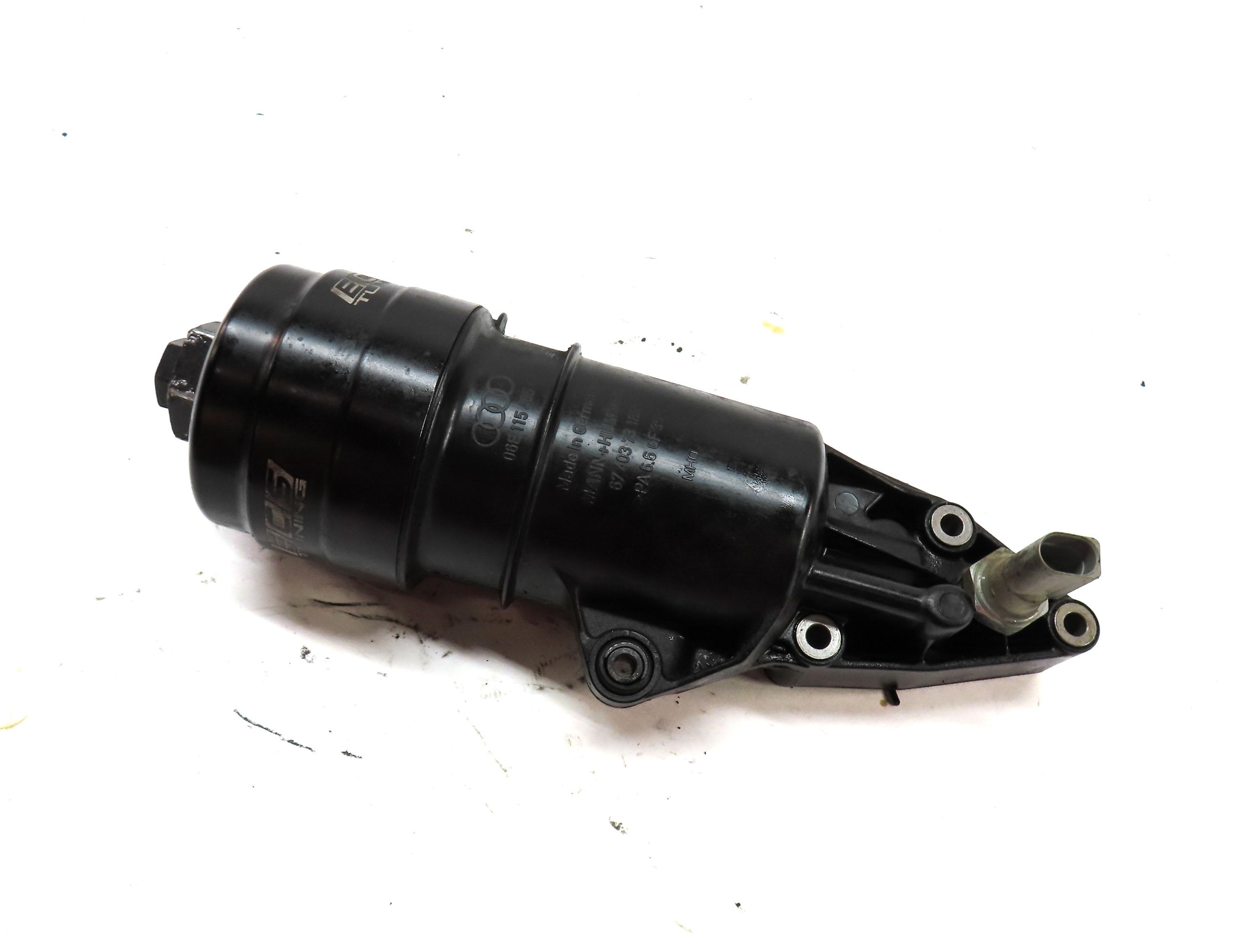 2012 AUDI A6 (C7) 3.0L SUPER CGXB ENGINE OIL FILTER HOUSING w/ CAP 06E115405C — exact item pictured