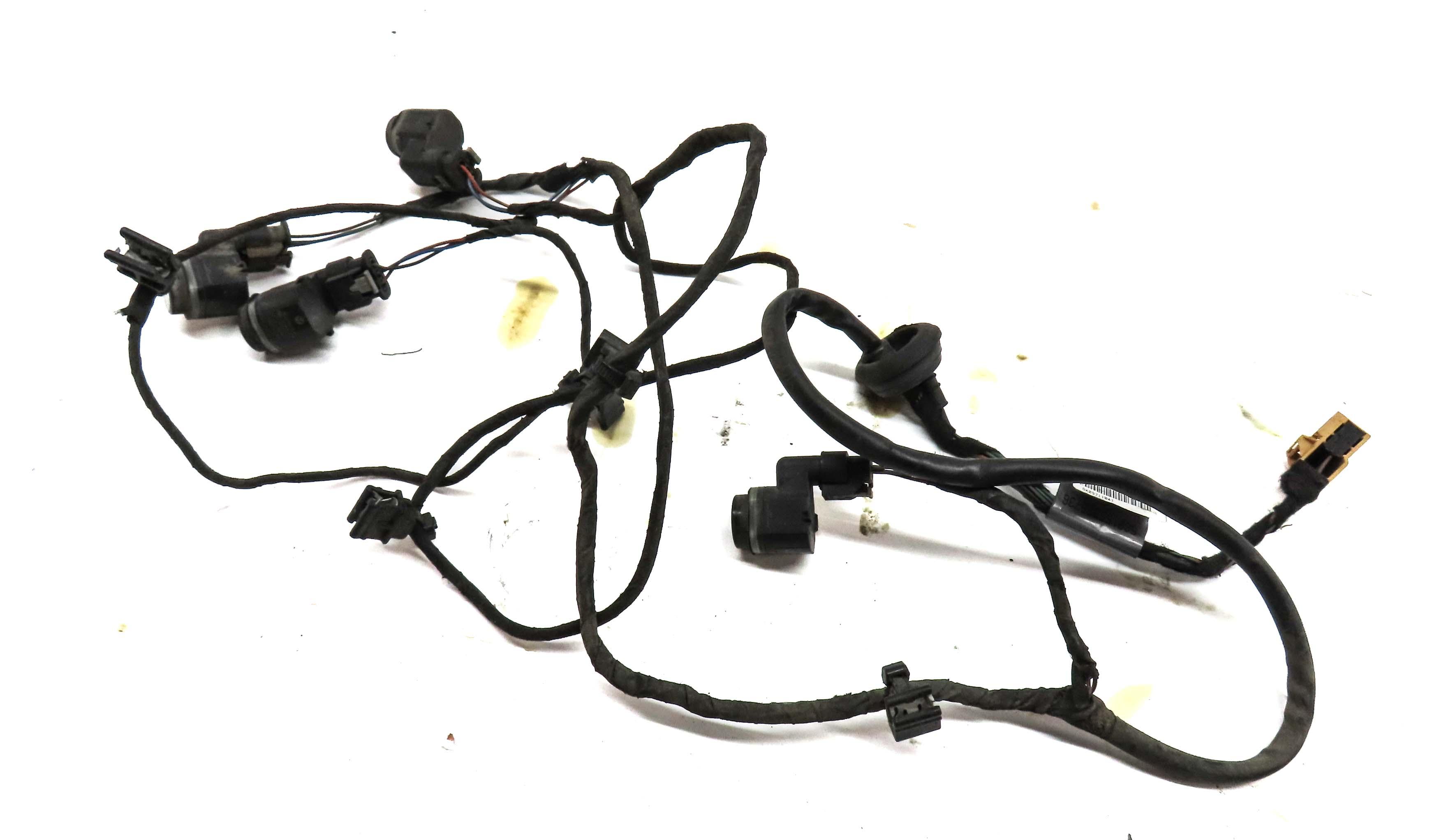 2014 AUDI S4 (B8 8K) REAR PARK ASSIST PDC SENSOR SET4 (BLACK) w/ WIRE HARNESS — exact item pictured
