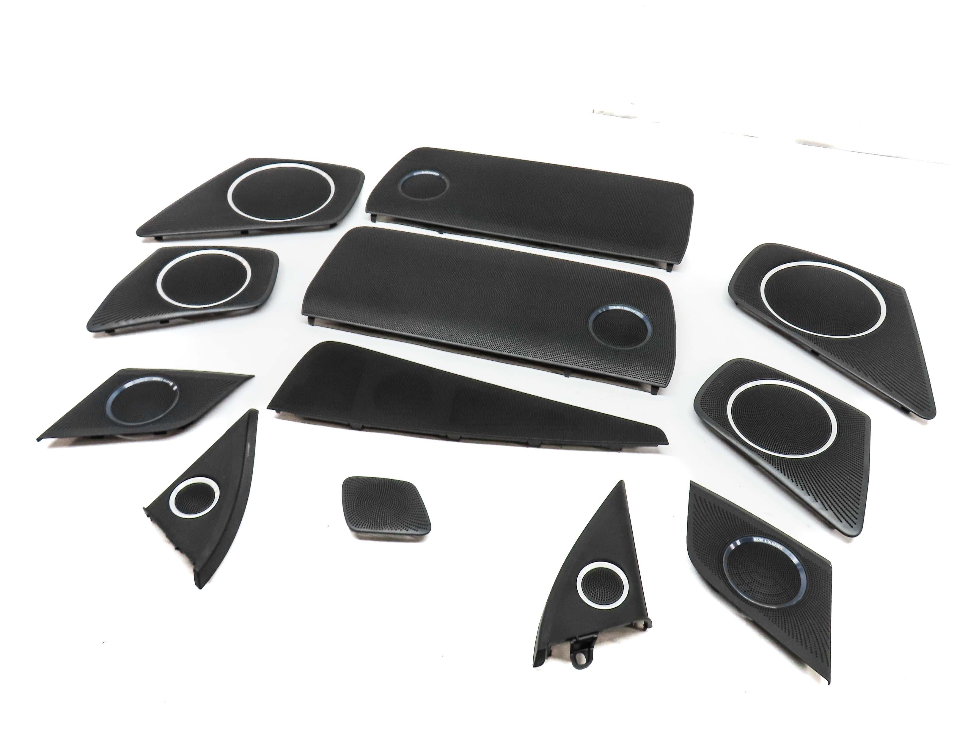 2014 AUDI S4 B8 8K FRONT REAR LEFT RIGHT BANG & OLUFSEN SPEAKER GRILLE COVER SET — exact item pictured