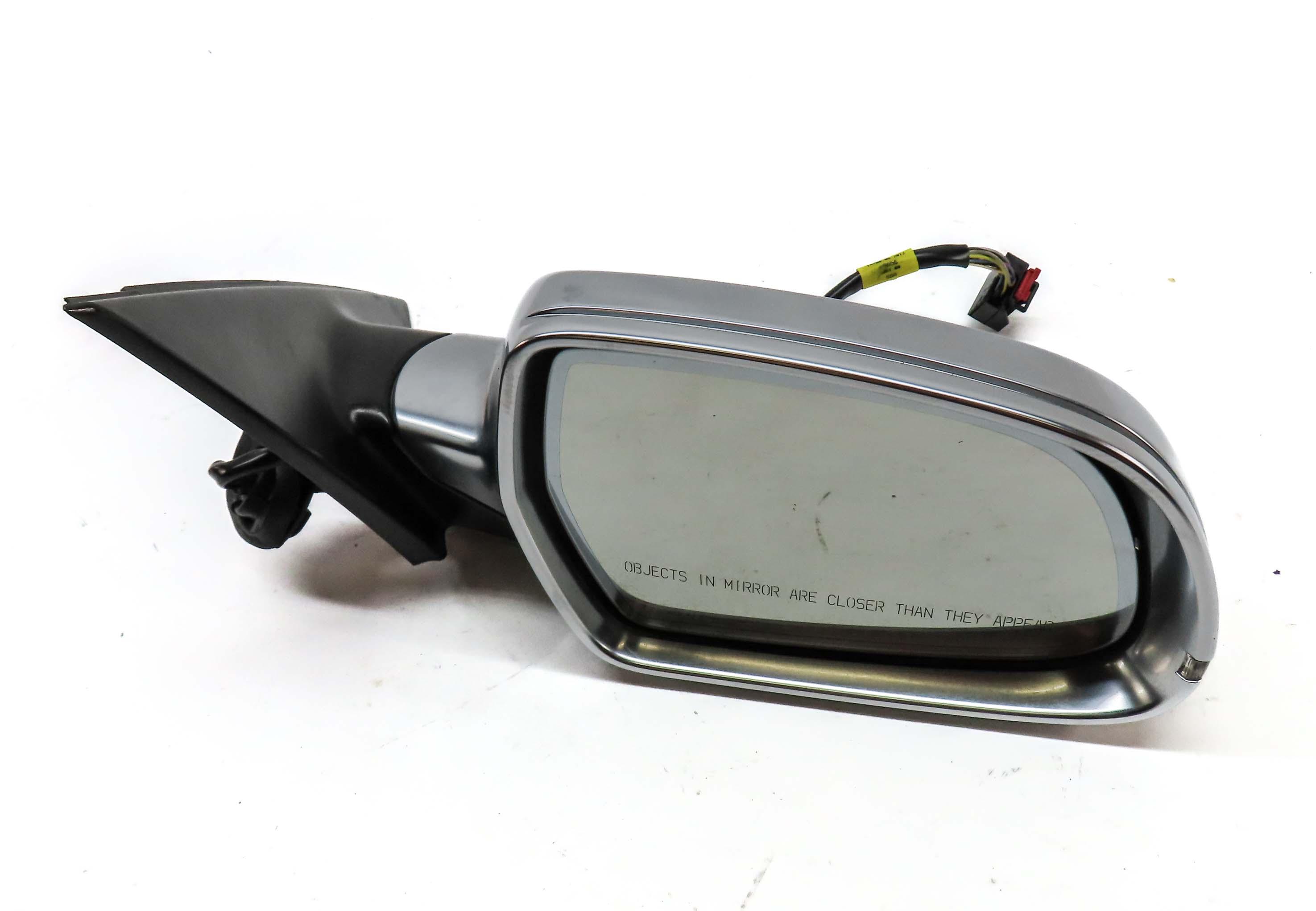 10-16 AUDI S4 (B8 8K) RIGHT MANUAL FOLD HEATED AUTODIM DOOR MIRROR (ALUMINUM) — exact item pictured