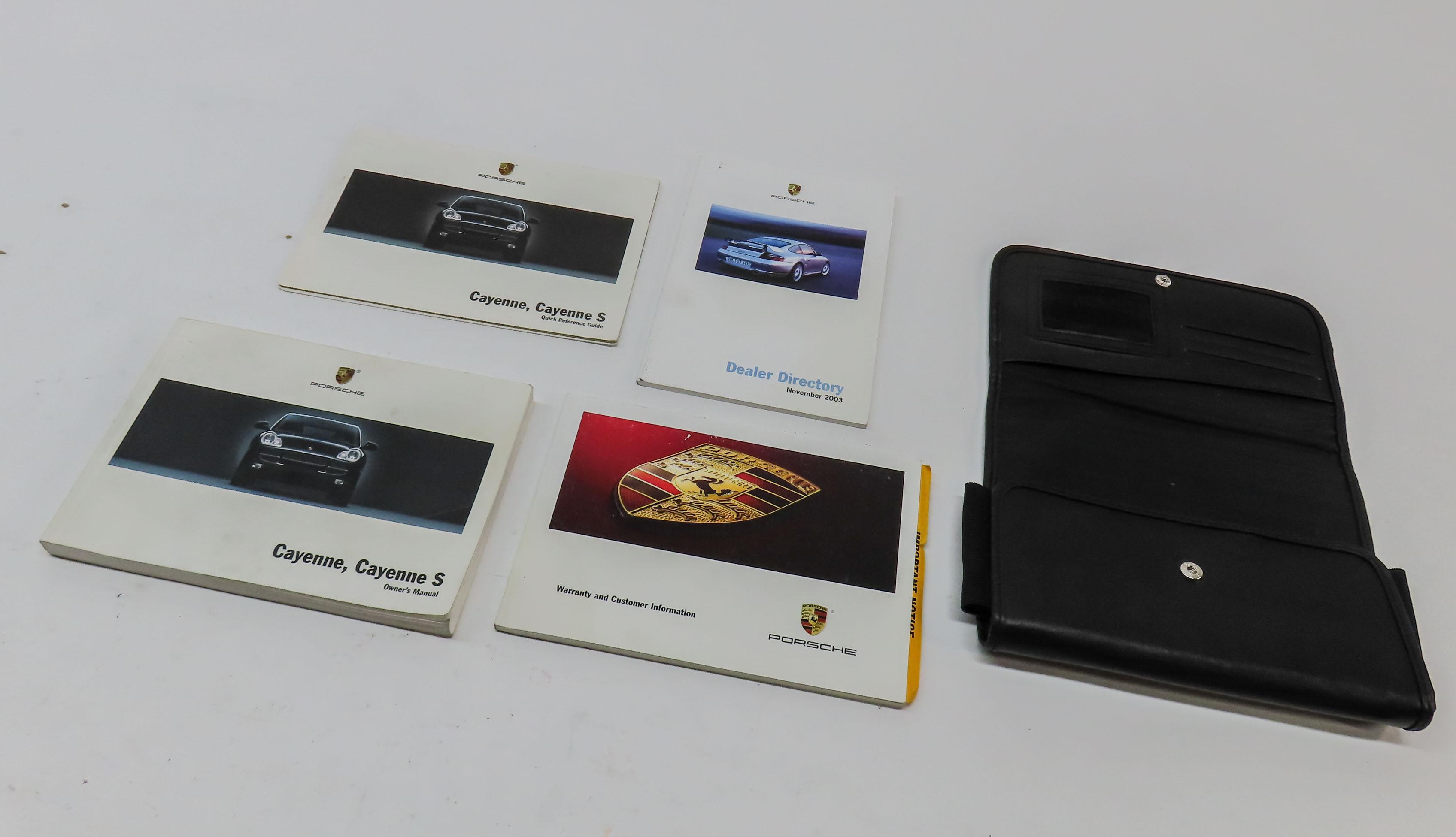 2004 PORSCHE CAYENNE (955) 4.5L NON-TURBO OWNERS MANUAL BOOKLET SET 4 w/ CASE — exact item pictured