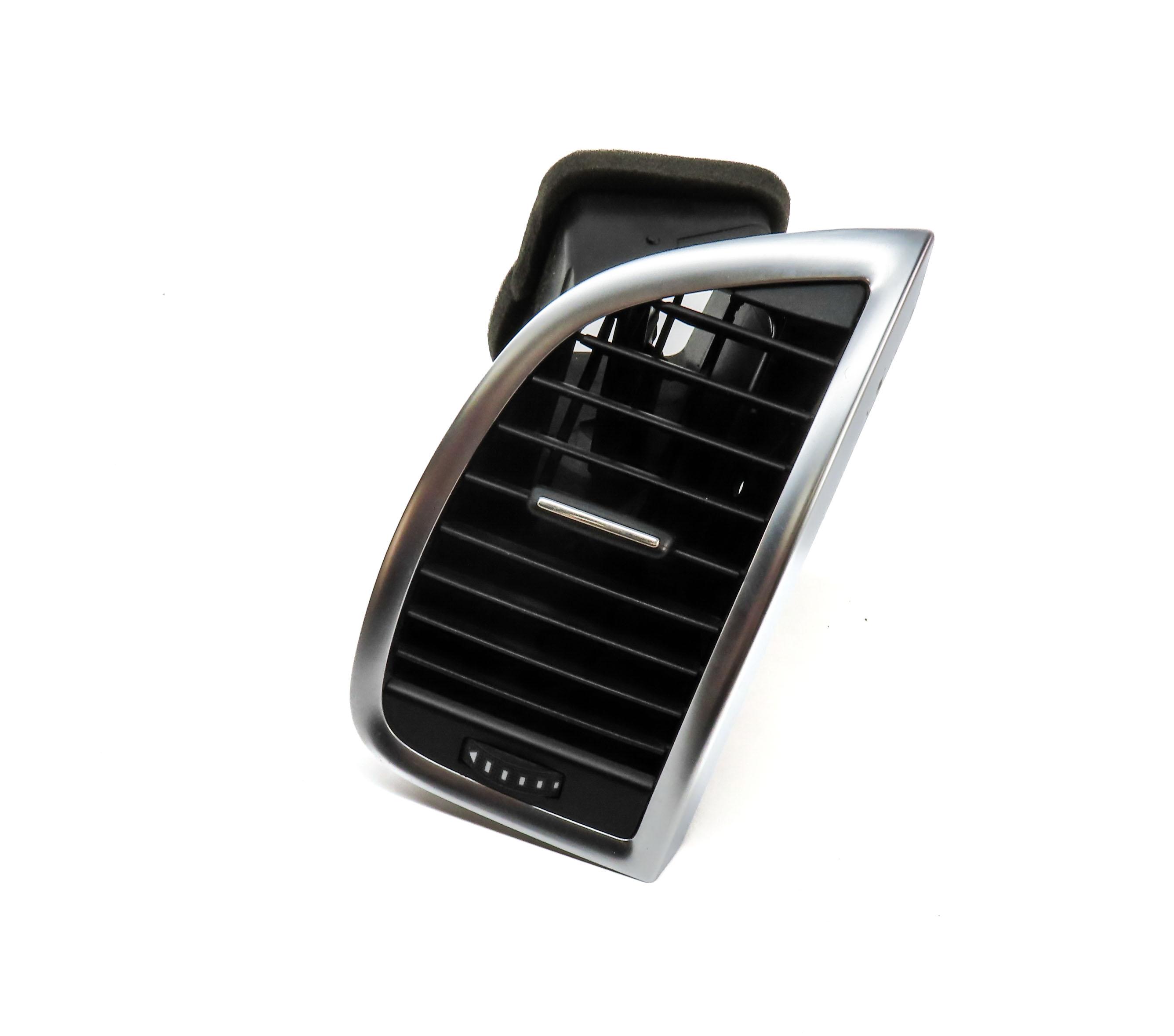 2011 AUDI Q7 (4L) FRONT RIGHT DASH OUTER A/C HEATER AIR VENT (BLACK & SILVER) — exact item pictured