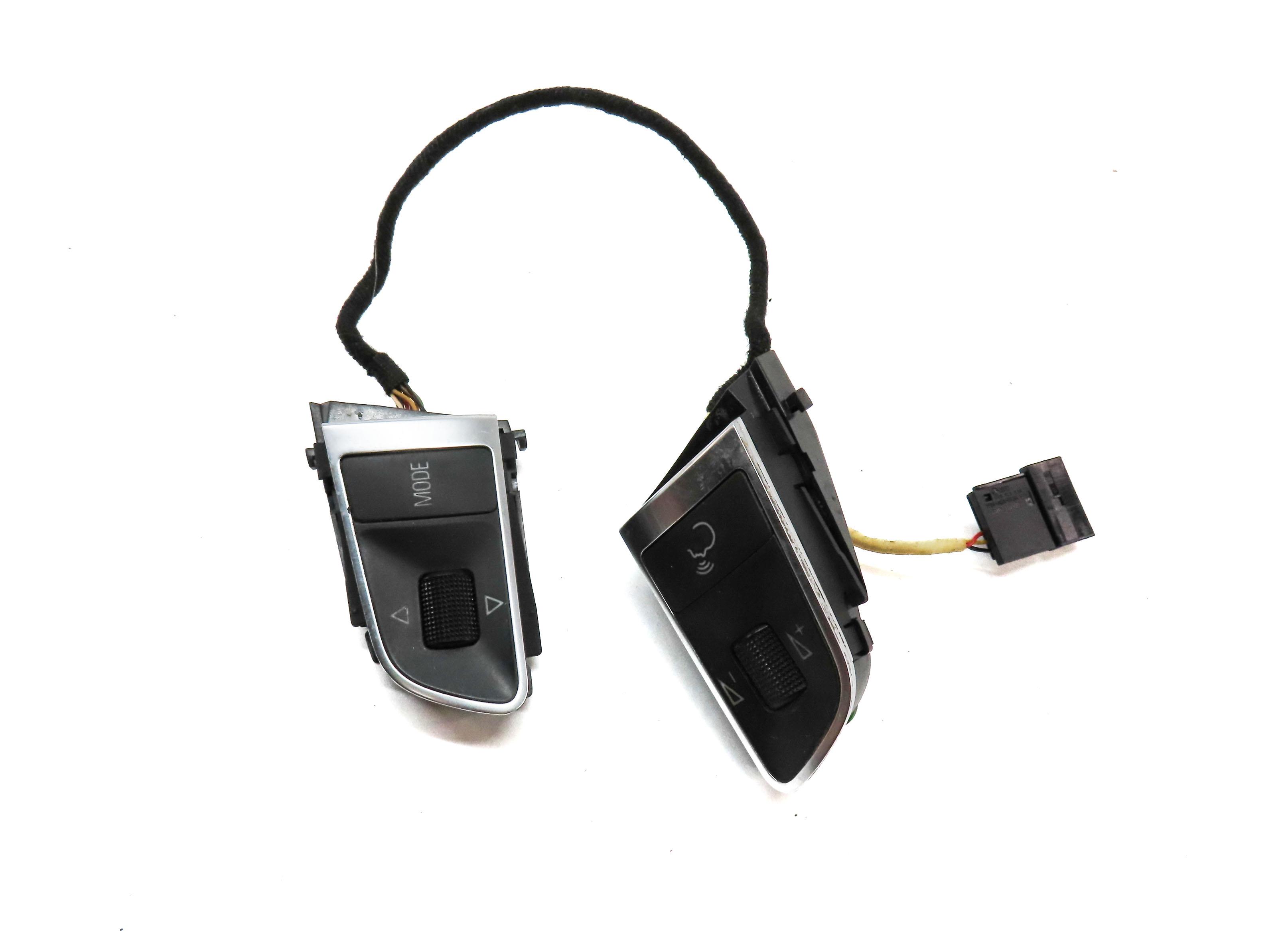 2011 AUDI Q7 (4L) DRIVER STEERING WHEEL LEFT & RIGHT SWITCH BUTTON SET 2 (BLACK) — exact item pictured