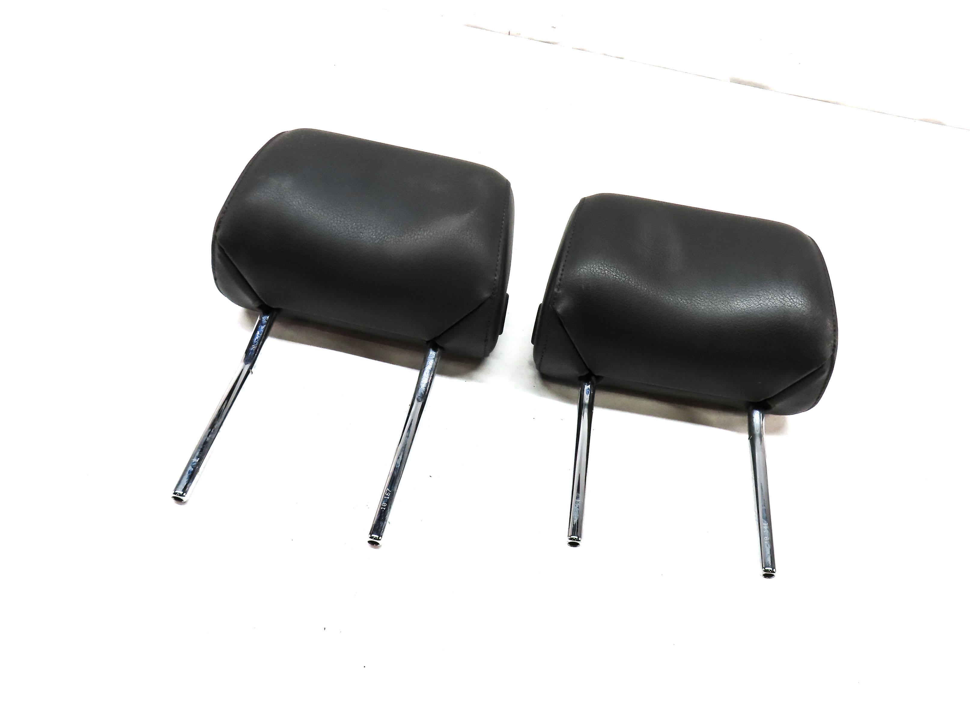 08-13 AUDI A3 A6 Q7 S6 (8P C6 4L) FRONT LEFT & RIGHT SEAT HEADREST SET (BLACK) — exact item pictured