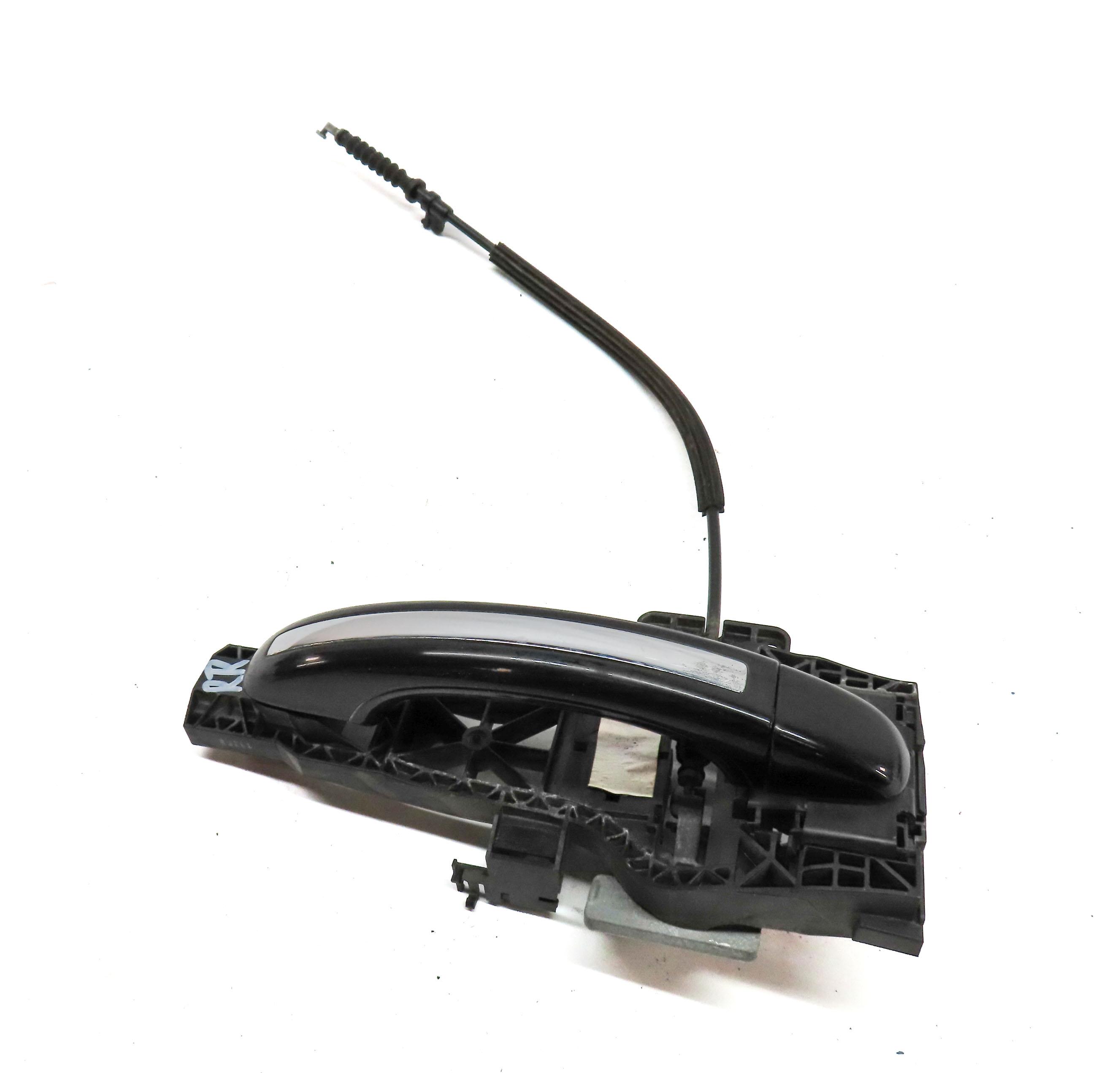 2007-2015 AUDI Q7 (4L) RIGHT SIDE REAR EXTERIOR DOOR HANDLE (ORCA BLACK) — exact item pictured