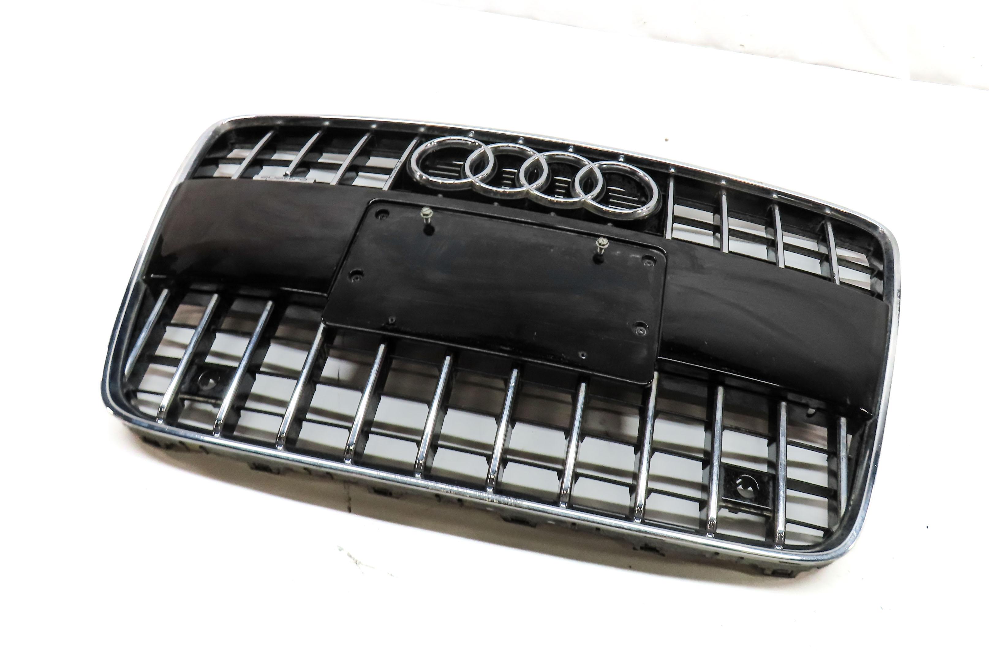 2010-2015 AUDI Q7 (4L) FRONT MAIN CENTER HOOD GRILLE AIR VENT TRIM (BLACK) — exact item pictured
