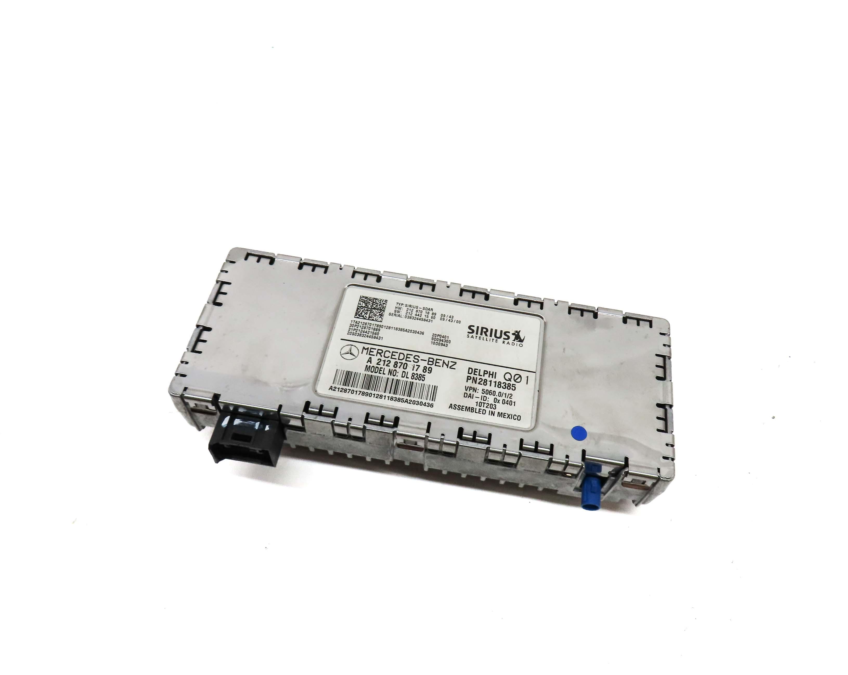 2011 MERCEDES E350 COUPE (C207) SIRIUS SATELLITE RADIO CONTROL MODULE 2128701789 — exact item pictured