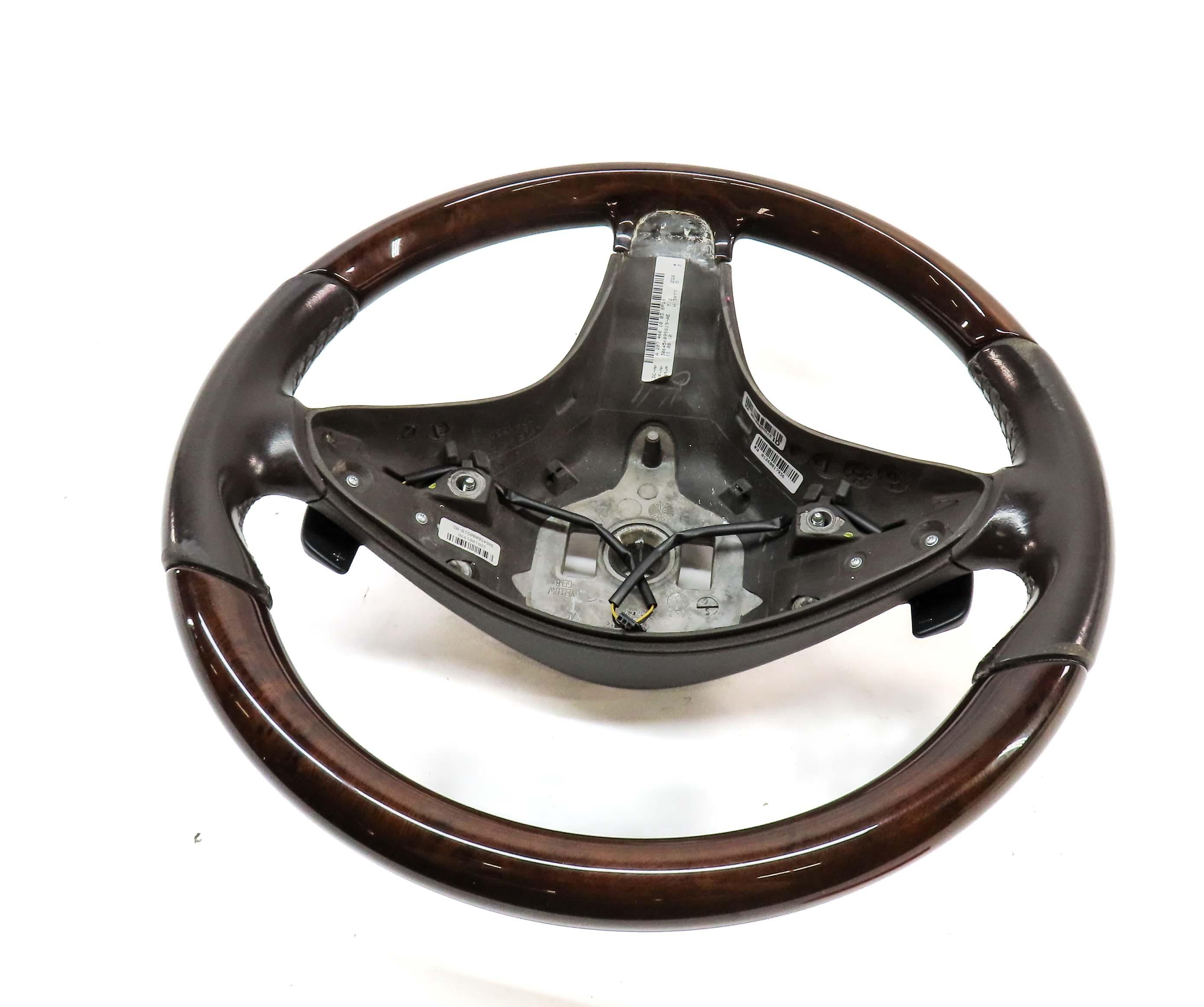 2011 MERCEDES E350 COUPE (C207) LEFT DRIVER STEERING WHEEL BROWN & WALNUT WOOD — exact item pictured
