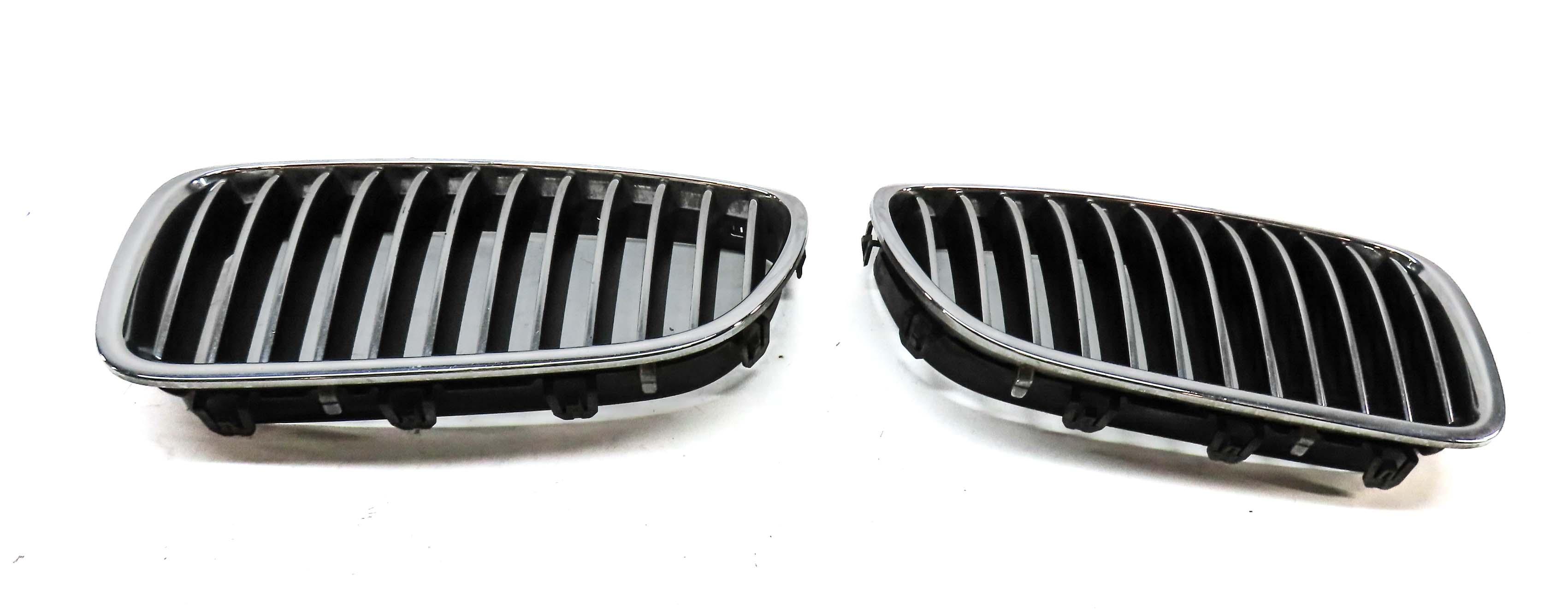 2011-2013 BMW 528i 535i 550i M5 (F10) FRONT HOOD VENT GRILLE SET-2 (BLACK) — exact item pictured