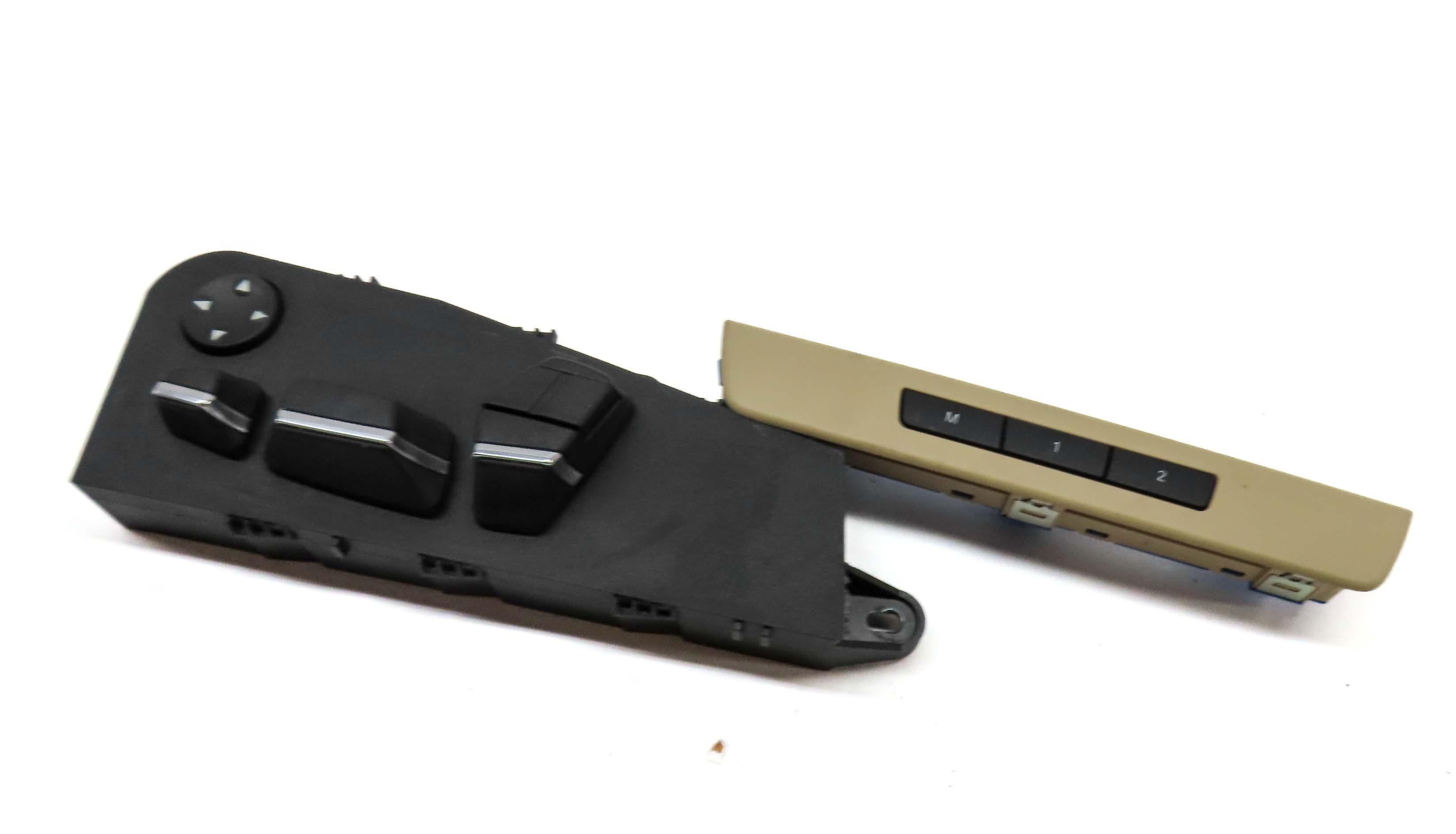 2011 BMW 535i SEDAN F10 FRONT LEFT SEAT ADJUST ADJUSTMENT SWITCH (BLACK & BEIGE) — exact item pictured