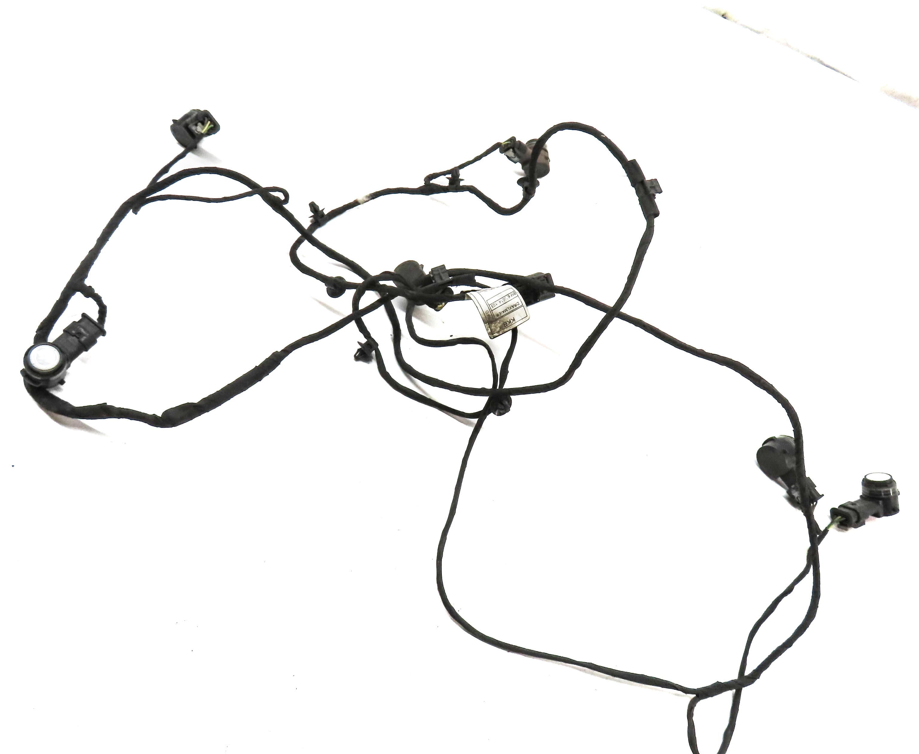2015 BMW X5 (F15) FRONT PARK ASSIST SENSOR SET4 (White) SET 4 w/ HARNESS — exact item pictured