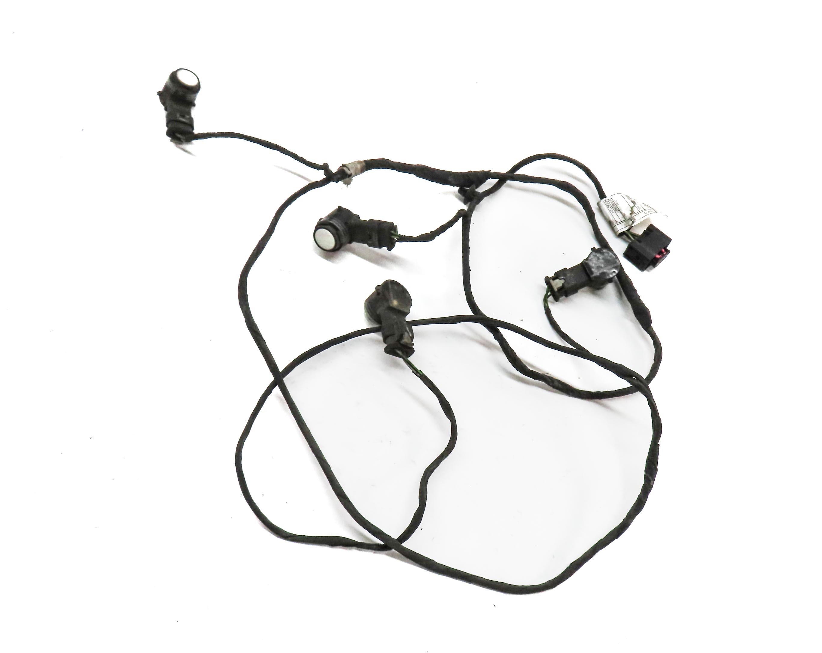 2015 BMW X5 (F15) REAR PARKING DISTANCE PDC SENSOR SET 4 w/ HARNESS (White) — exact item pictured