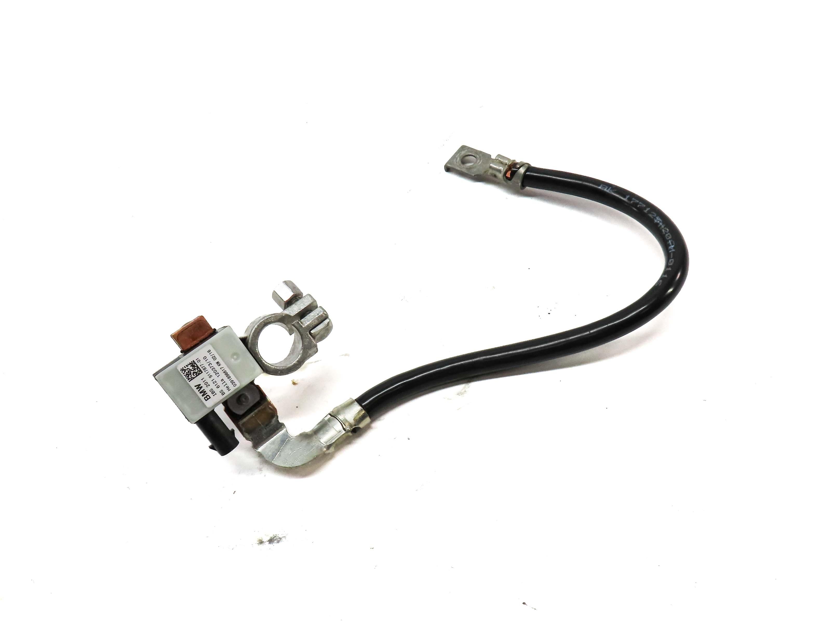 2016 BMW 328d (F30) NEGATIVE BATTERY CABLE w/ INTELLIGENT BATTERY IBS MODULE — exact item pictured