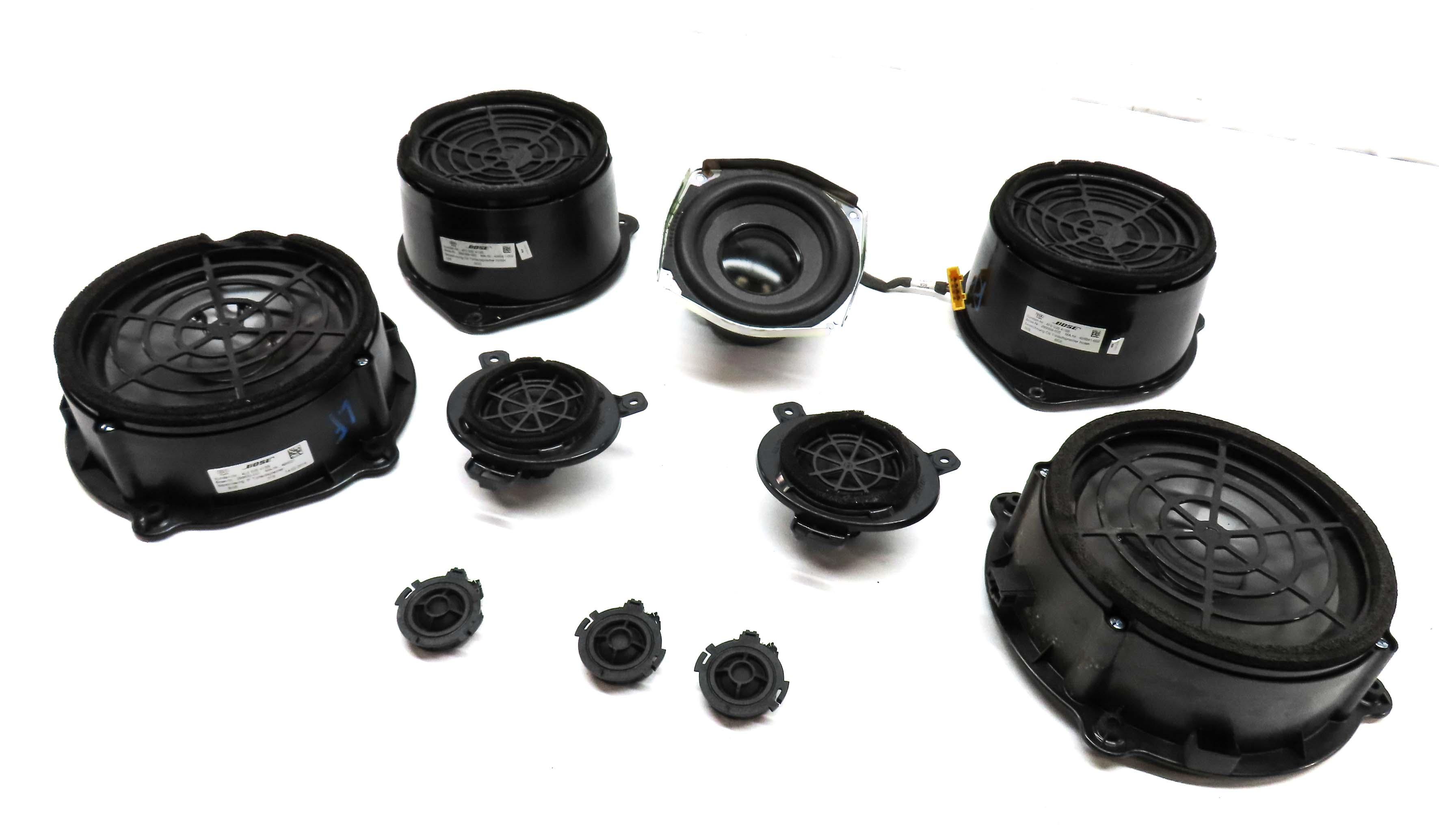 2014 AUDI Q7 (4L) RADIO STEREO WOOFER MIDRANGE TWEETER BOSE SPEAKER SET 10 — exact item pictured