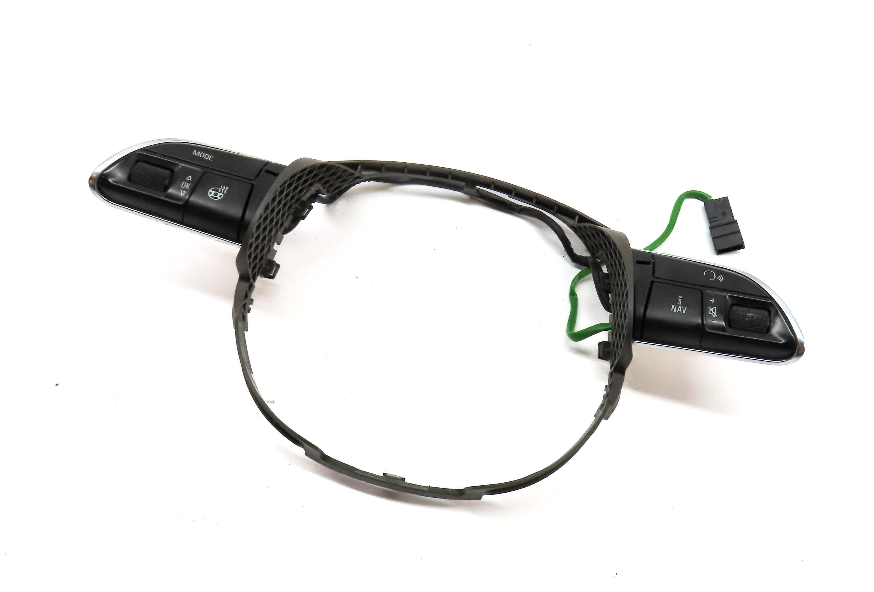 2014 AUDI Q7 4L DRIVER STEERING WHEEL HEAT NAVIGATION PHONE SWITCH SET 2 (BROWN) — exact item pictured