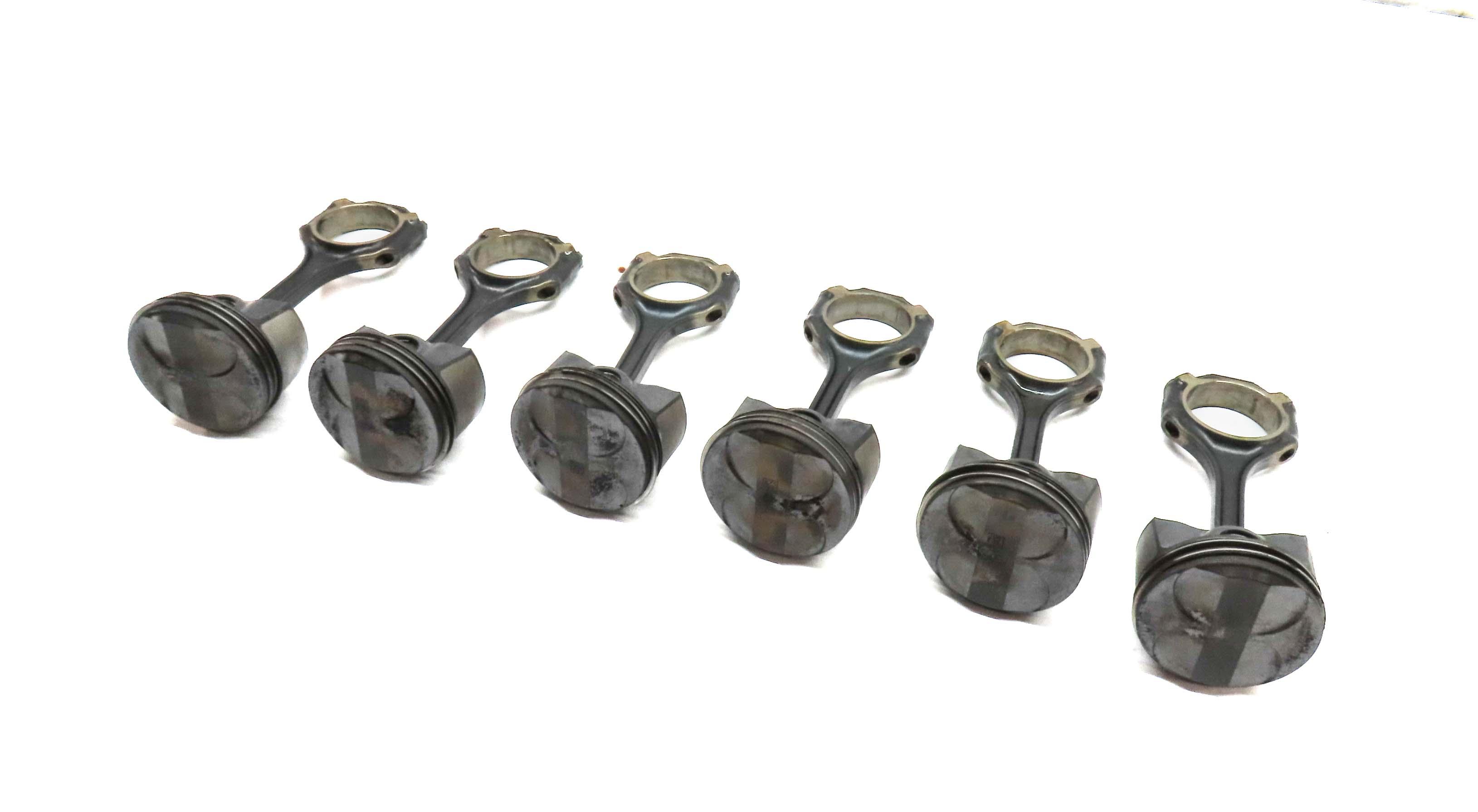 06-11 MB C230 C280 C300 SLK280 SLK300 (W204) 3.0L PISTON w/ CONNECTING ROD SET 6 — exact item pictured
