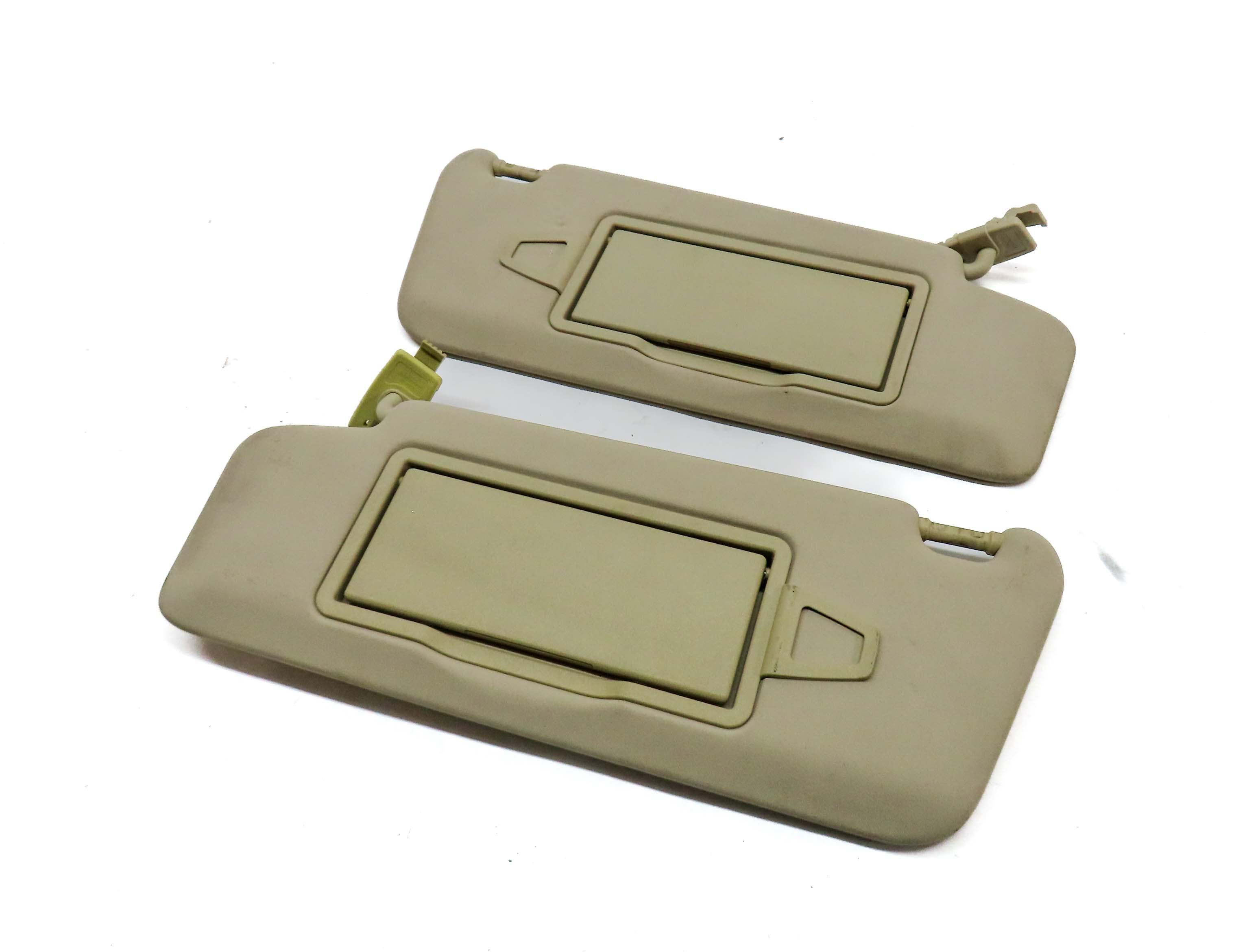 2008-2014 MERCEDES BENZ C-CLASS (W204) FRONT LEFT & RIGHT SUNVISOR SET (BEIGE) — exact item pictured