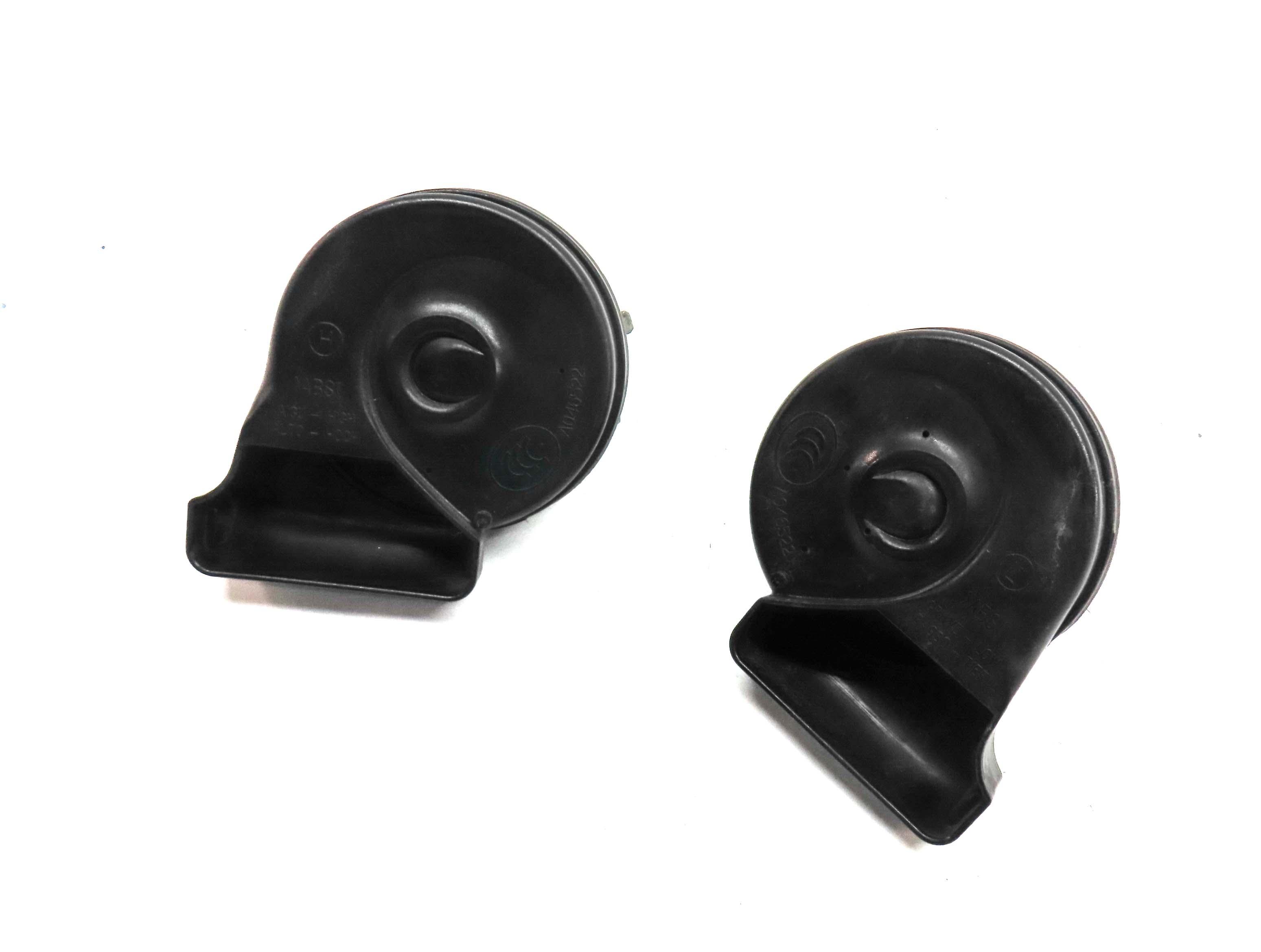 08-18 MERCEDES C E GLK CLS (W204 W207 W212 X204 C218) HIGH & LOW TONE HORN SET — exact item pictured