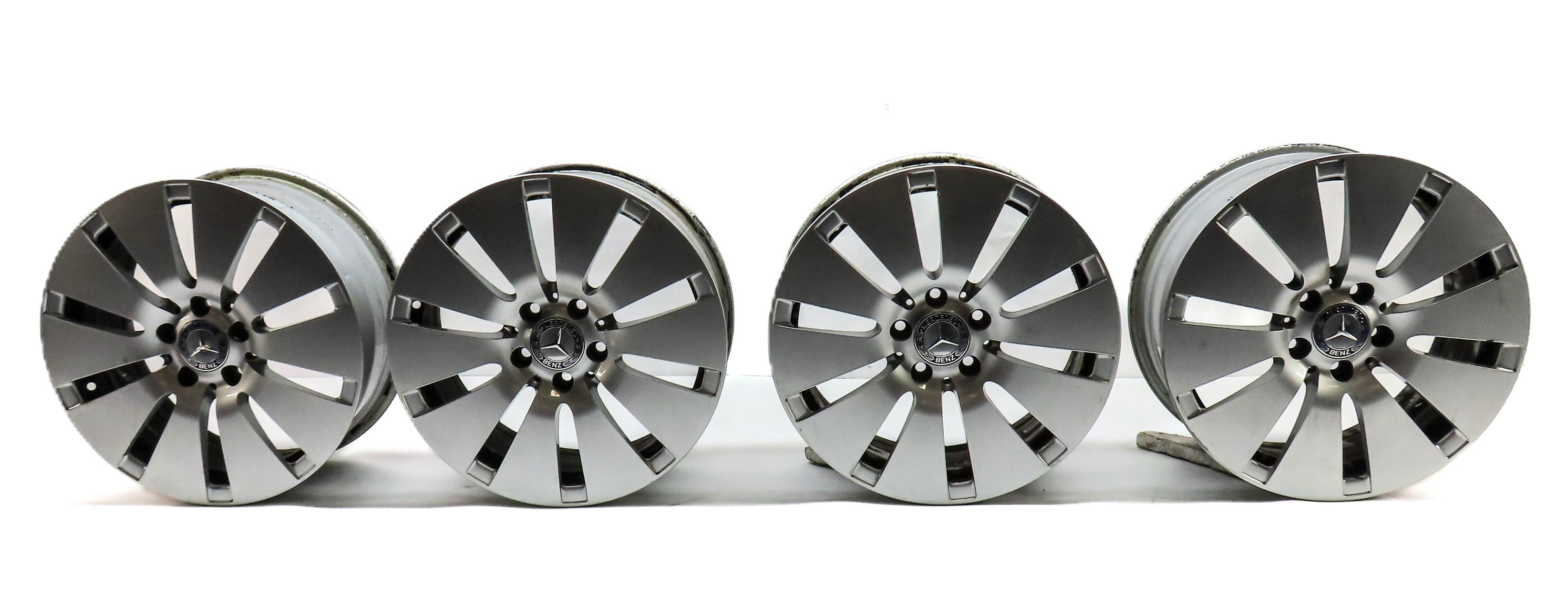 15-17 MERCEDES B ELECTRIC (W242) 17x7 ALUMINUM ALLOY 10-SPOKE WHEEL RIM SET-4 — exact item pictured