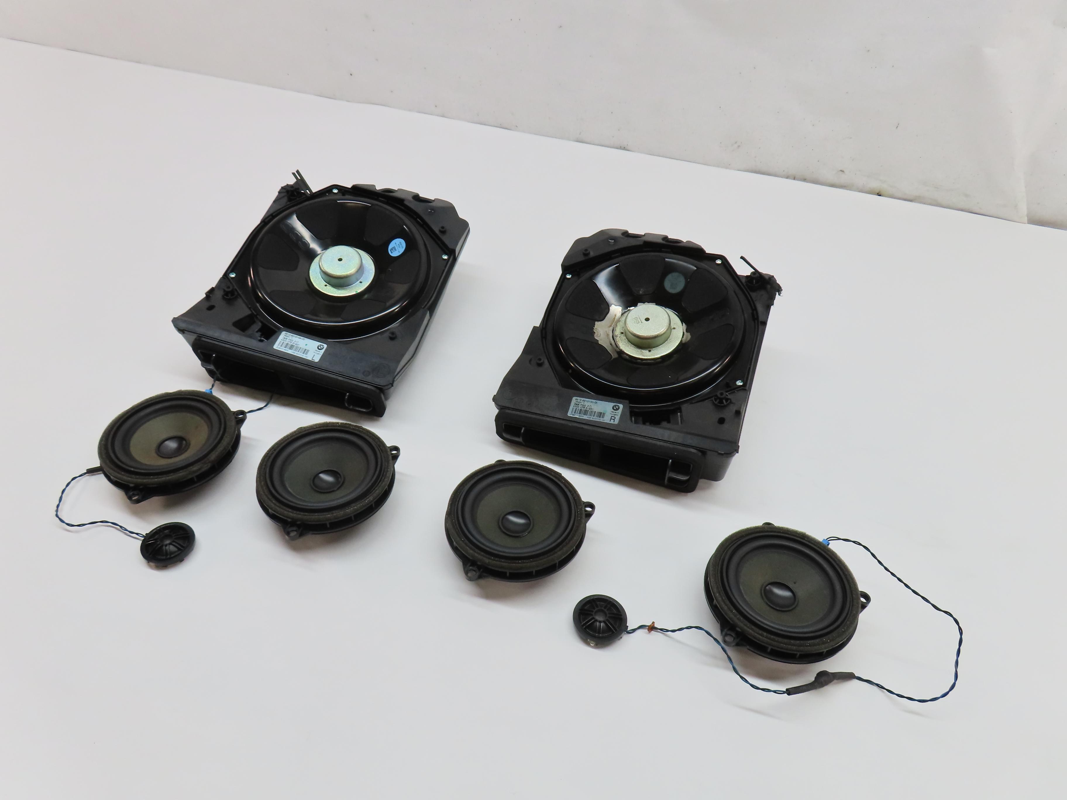 2013 BMW 328i SEDAN (F30) FRONT REAR WOOFER MIDRANGE TWEETER SPEAKER SET 8 — exact item pictured