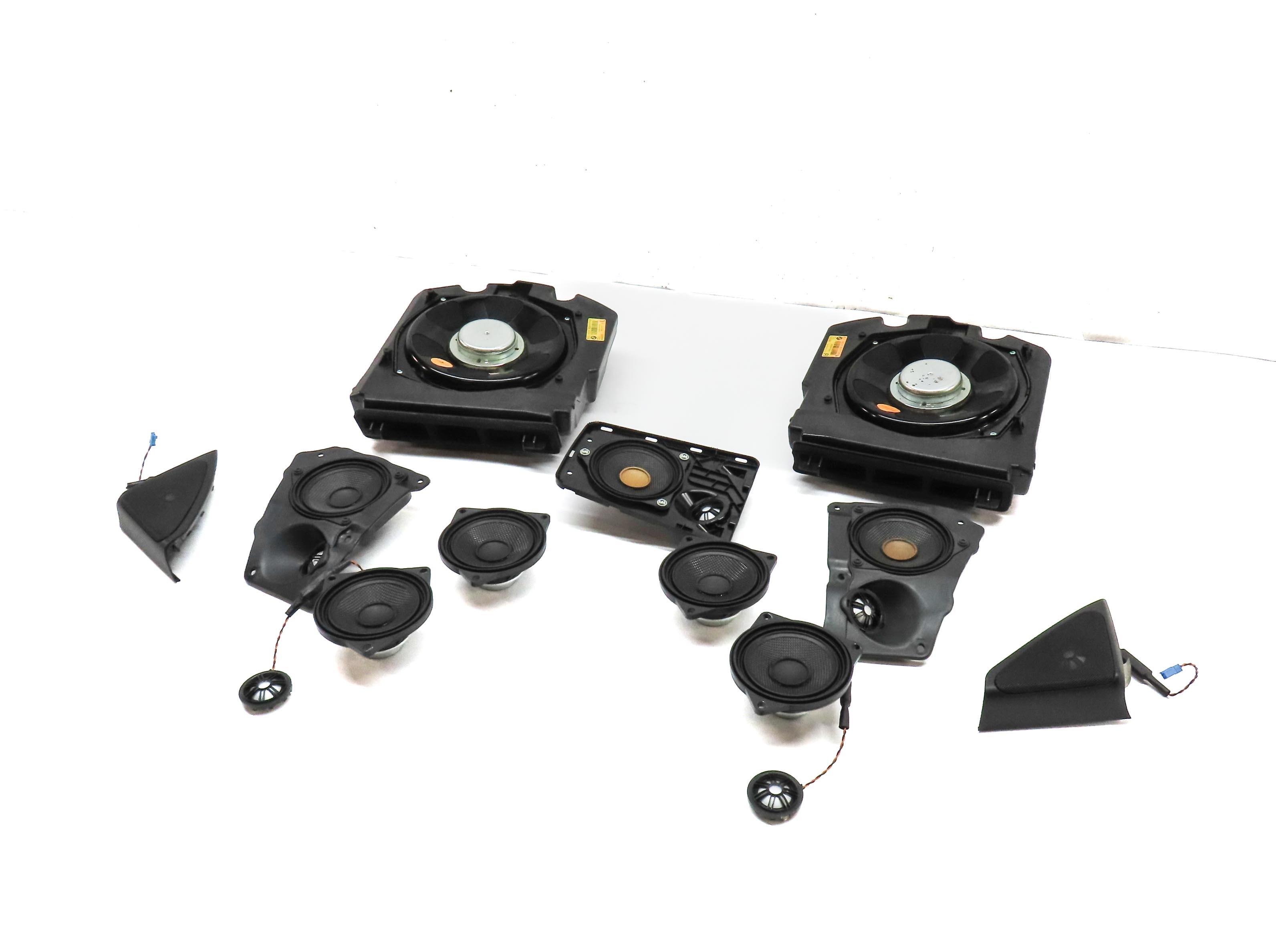 2012 BMW 750i (F01) FRONT REAR LEFT RIGHT WOOFER MIDRANGE TWEETER SPEAKER SET 13 — exact item pictured