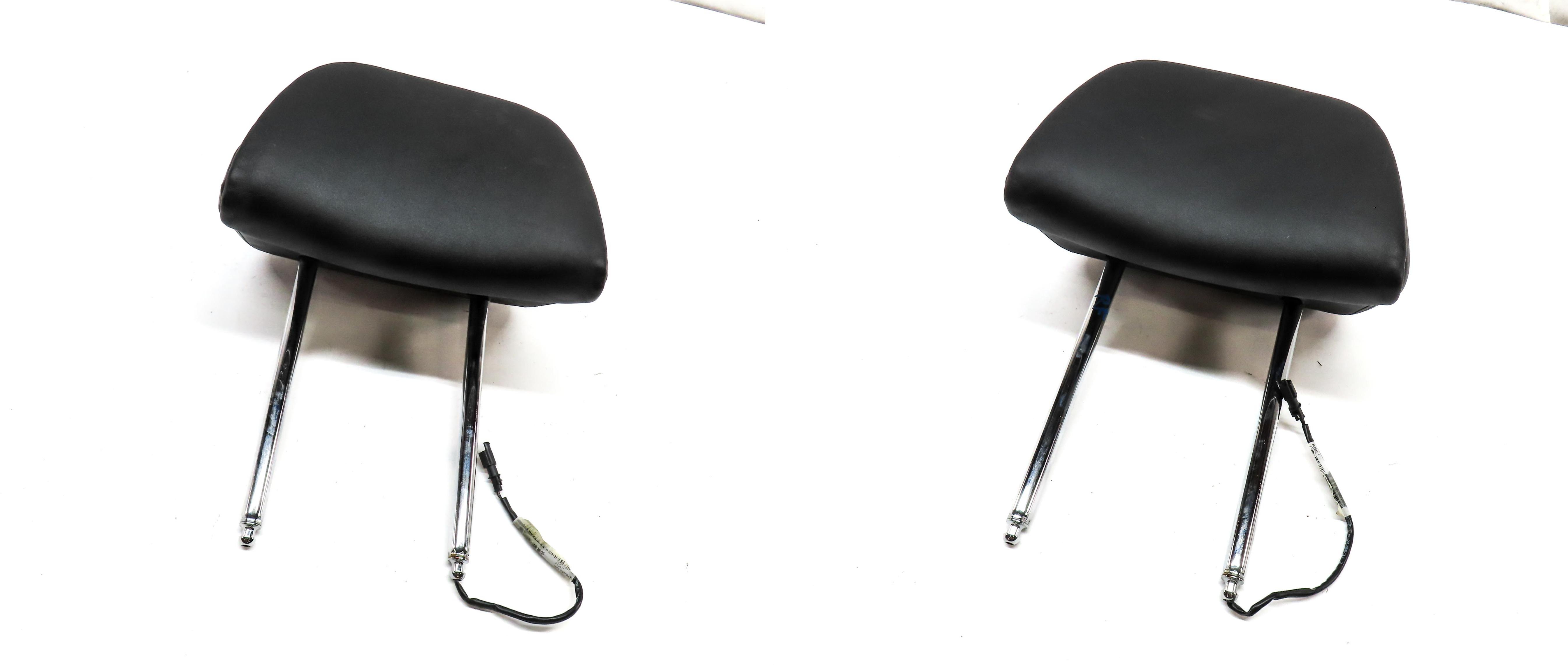 09-13 BMW 5GT 7 SERIES F01 F07 FRONT LEFT & RIGHT COMFORT HEADREST SET 2 (BLACK) — exact item pictured