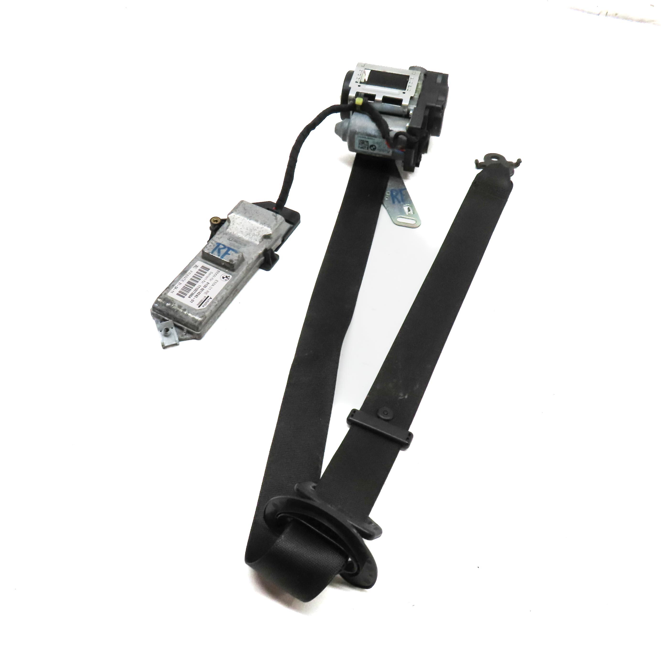 2009-2012 BMW 740i 750i 760i B7 (F01) RIGHT PASSENGER SEATBELT RETRACTOR (BLACK) — exact item pictured