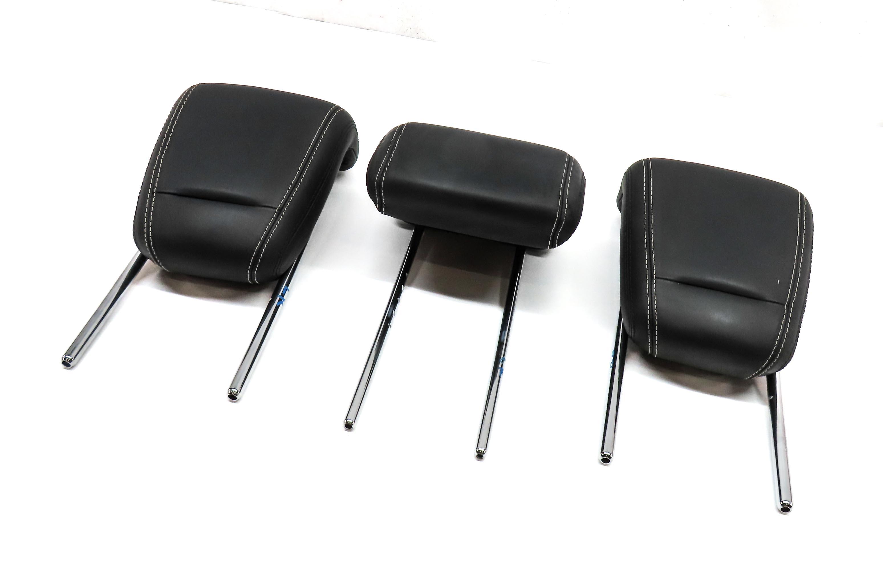 12-15 MERCEDES ML CLASS W166 REAR LEFT RIGHT & CENTER SEAT HEADREST SET3 (BLACK) — exact item pictured