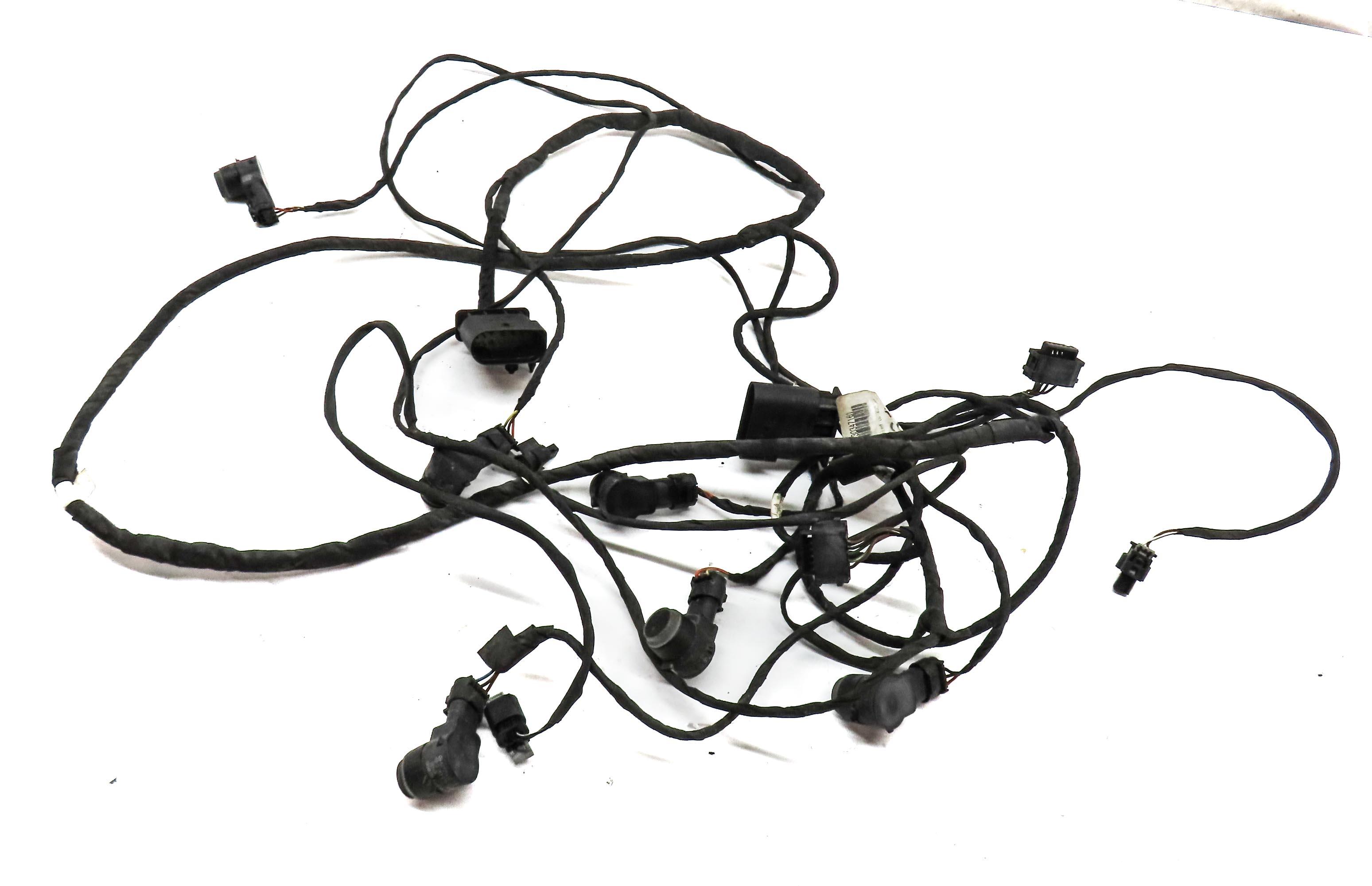 2015 MERCEDES ML63 AMG W166 FRONT PARK ASSIST PDC SENSOR SET4 (BLACK) w/ HARNESS — exact item pictured