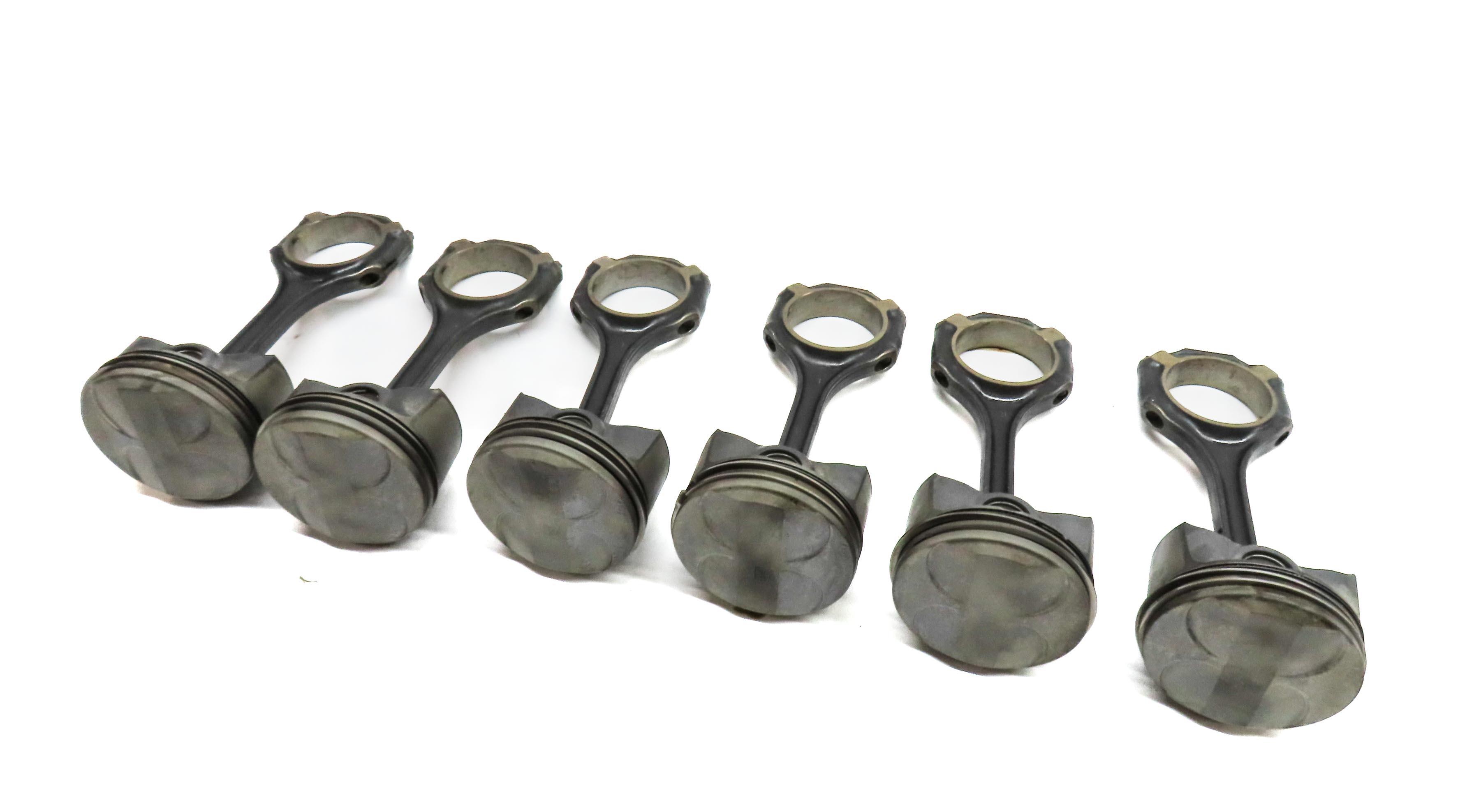 06-11 MB C230 C280 C300 SLK280 SLK300 (W204) 3.0L PISTON w/ CONNECTING ROD SET 6 — exact item pictured