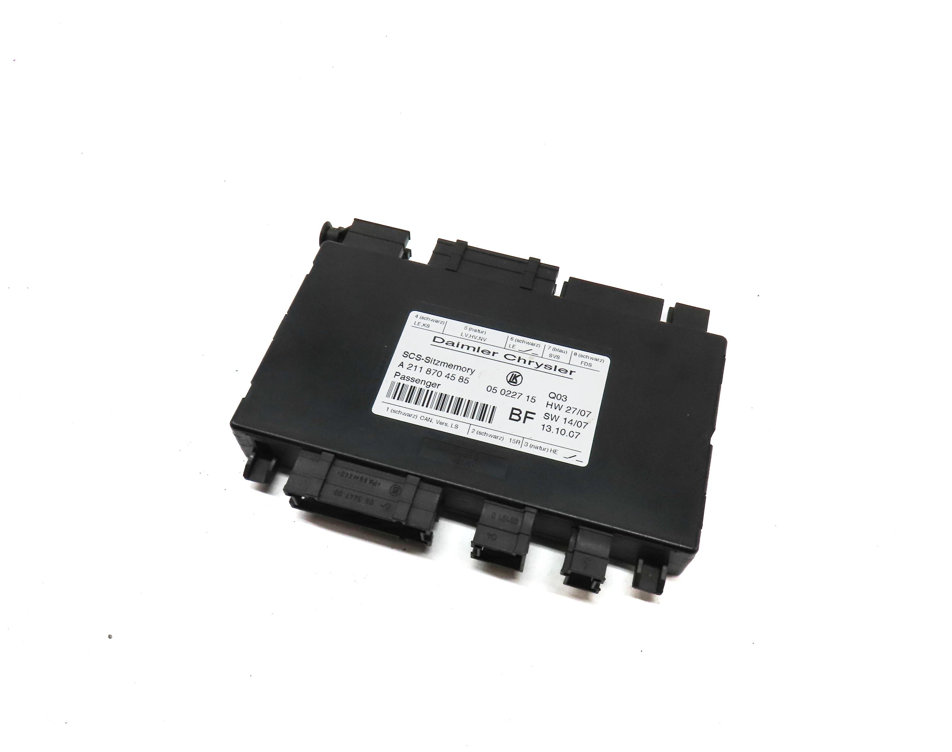 2008 MERCEDES CLS63 AMG ///AMG (W219) FRONT RIGHT PASSENGER SEAT CONTROL MODULE — exact item pictured