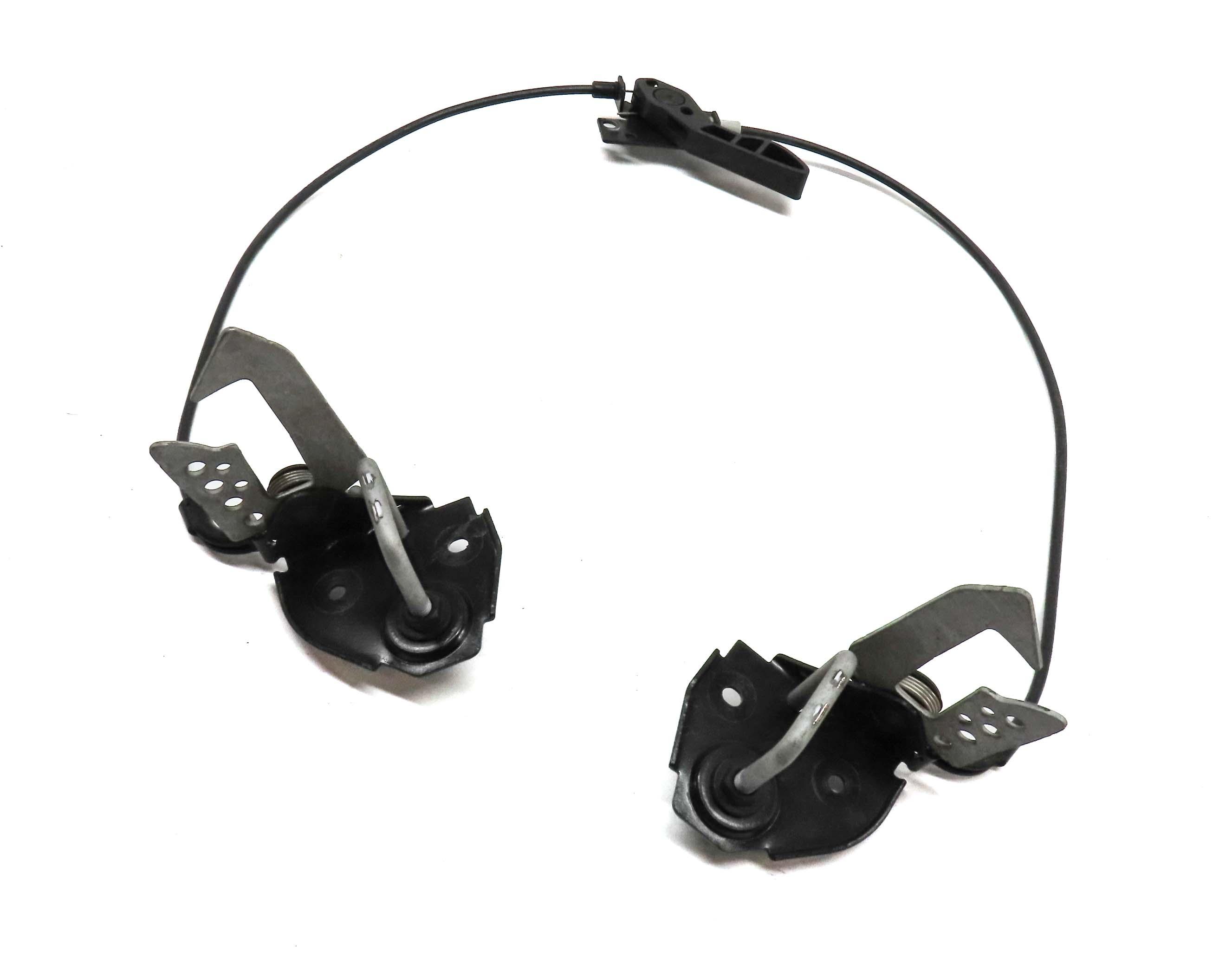 2012 BMW 528i (F10) HOOD LEFT & RIGHT LOCK LATCH CATCH HOOK SET 2 w/ LEVER CABLE — exact item pictured