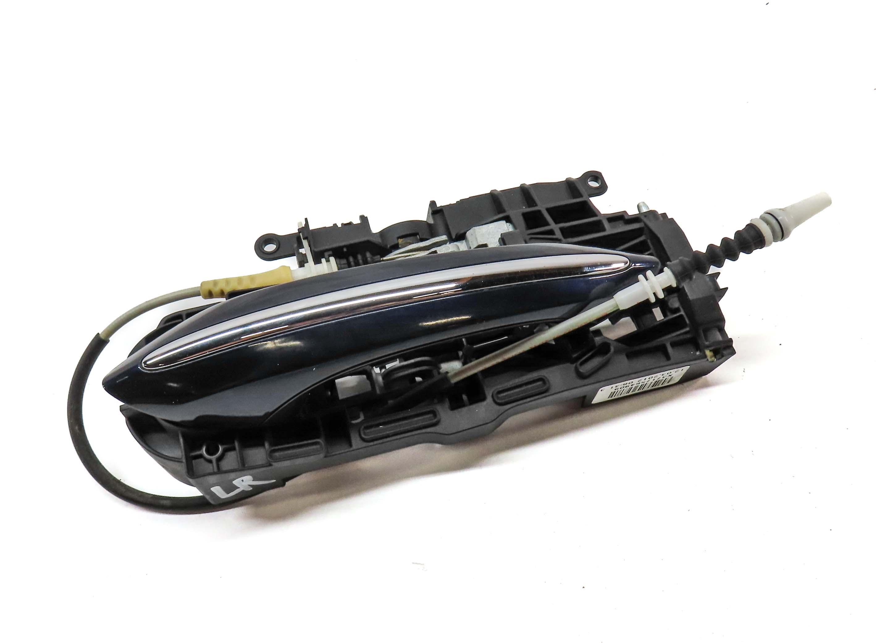 2011-2016 BMW 528i 535i 550i M5 (F10) LEFT REAR DOOR HANDLE w/ LIGHT (BLUE) — exact item pictured
