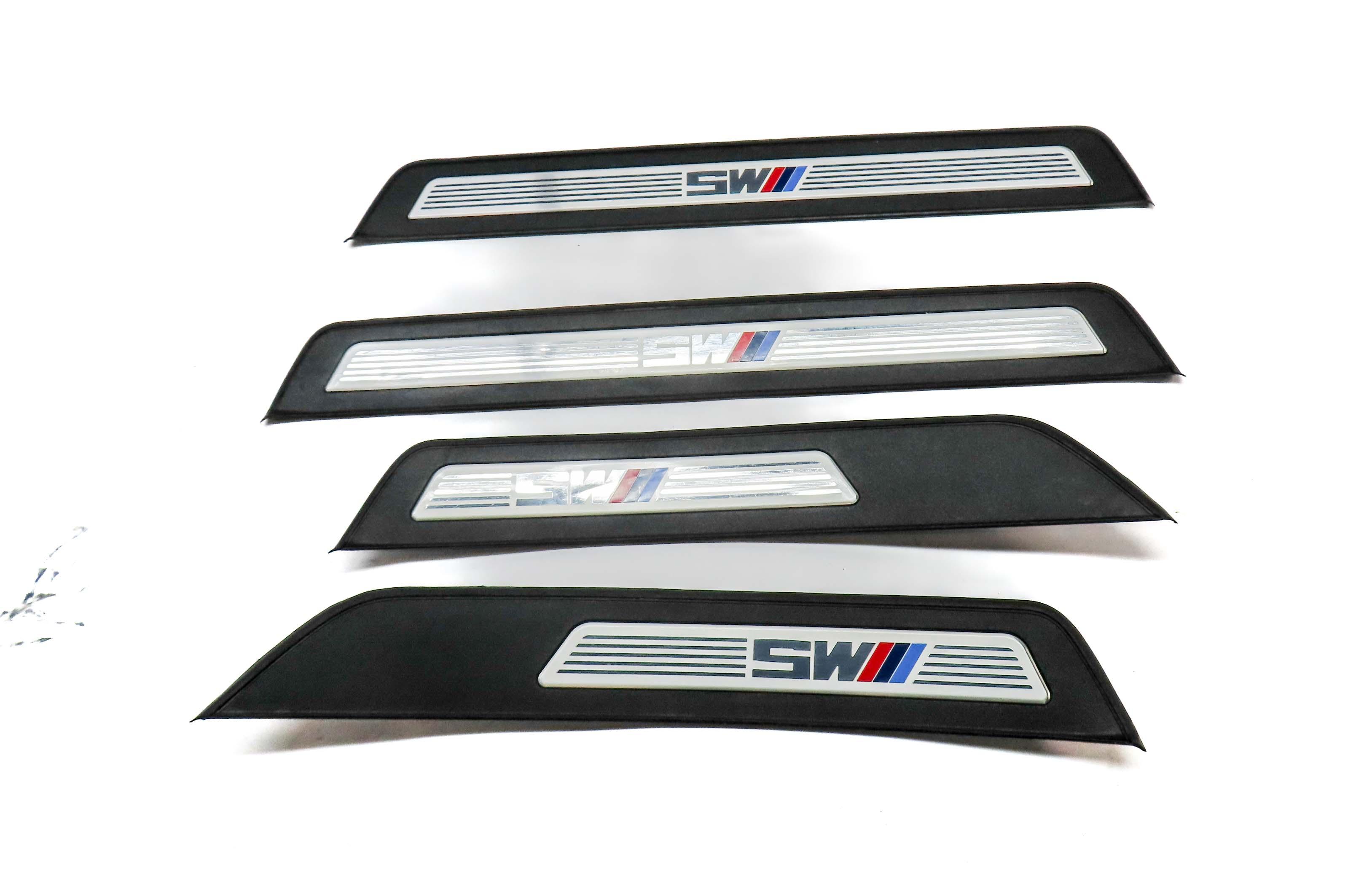 2013 BMW M5 ///M (F10) FRONT & REAR DOOR SILL SCUFF PANEL TRIM SET-4 — exact item pictured