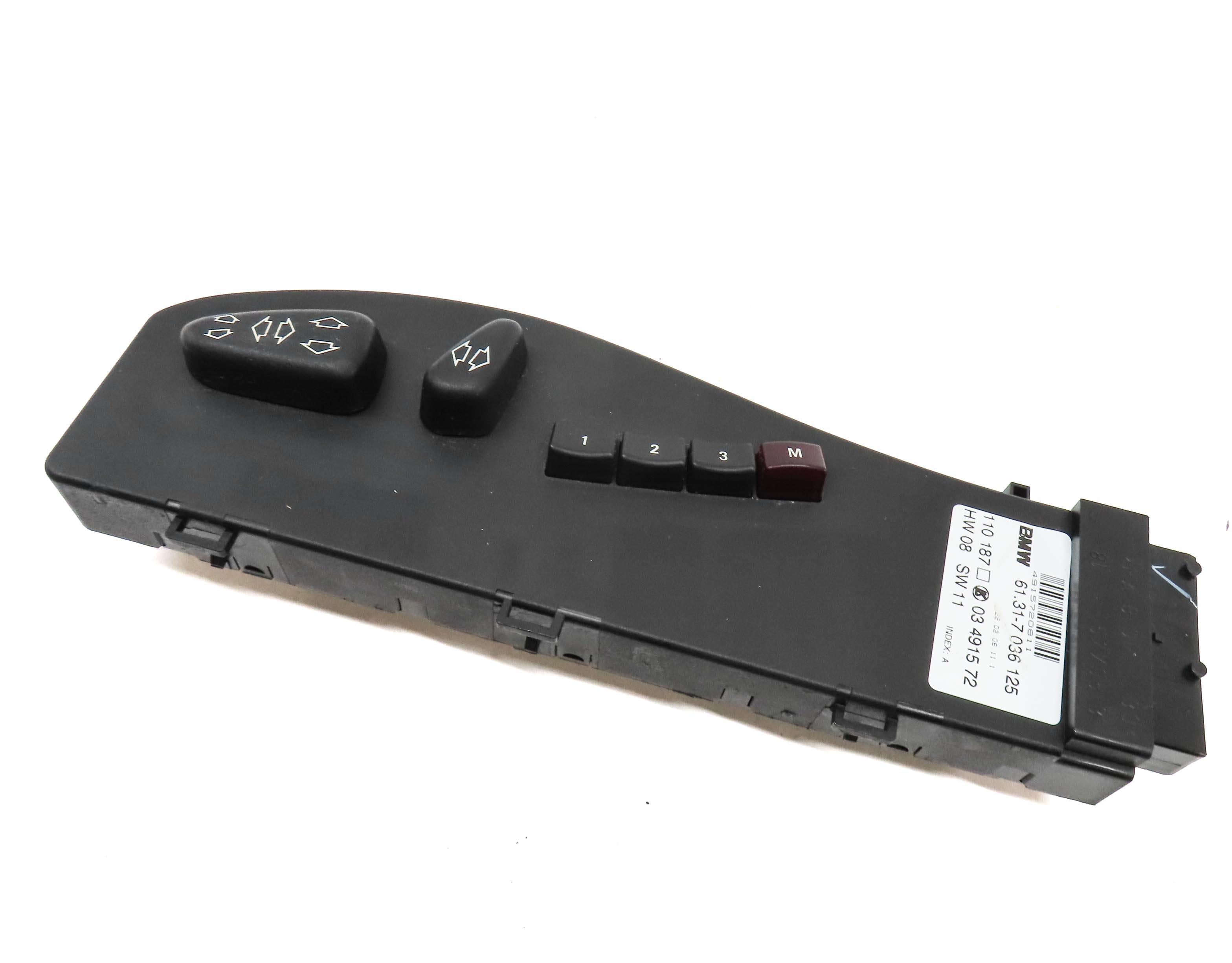 2006 BMW Z4 CONVERTIBLE ROADSTER (E85) FRONT LEFT DRIVER SEAT ADJUST SWITCH — exact item pictured