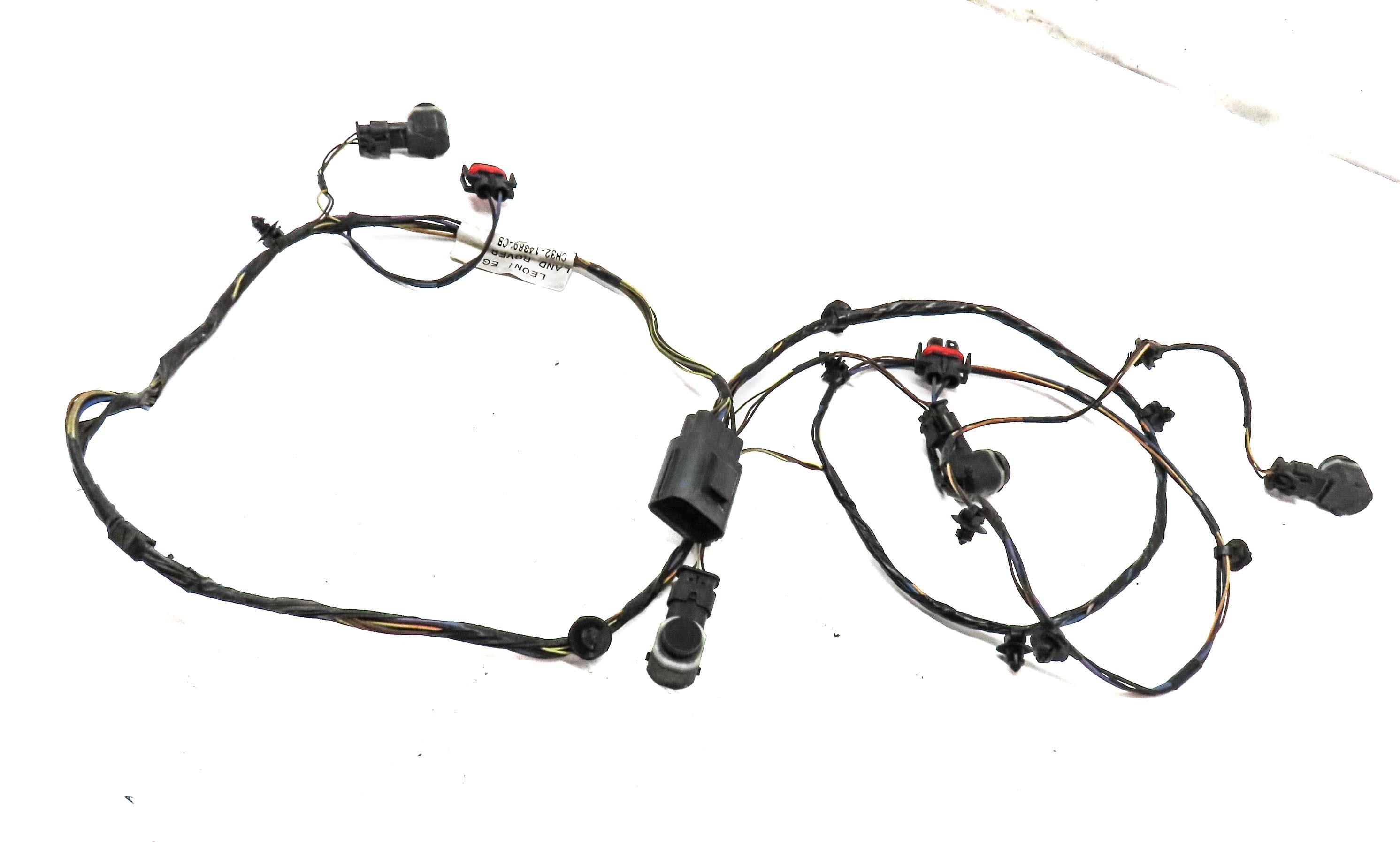 2012 RANGE ROVER SPORT (L320) FRONT PDC PARK SENSOR SET w/ HARNESS (BLACK) — exact item pictured