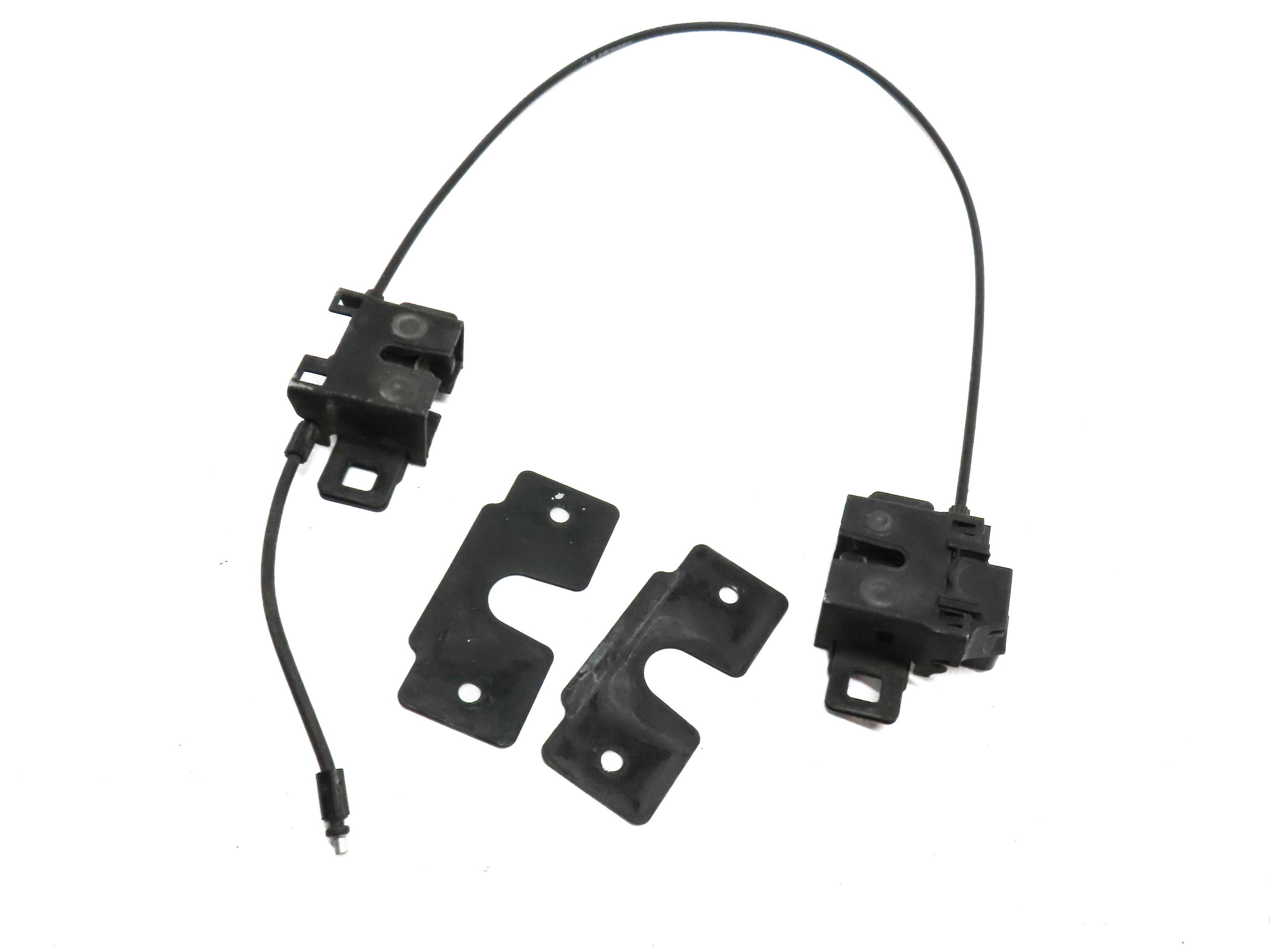 2012 RANGE ROVER SPORT (L320) FRONT LEFT & RIGHT LOWER HOOD LATCH SET w/ CABLE — exact item pictured