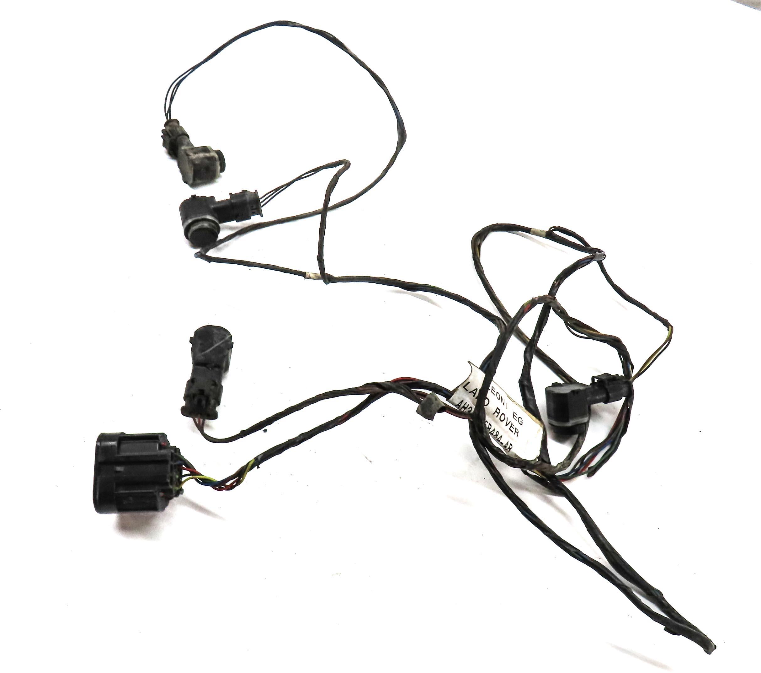 2012 RANGE ROVER SPORT (L320) REAR PDC PARK SENSOR SET w/ HARNESS (BLACK) — exact item pictured